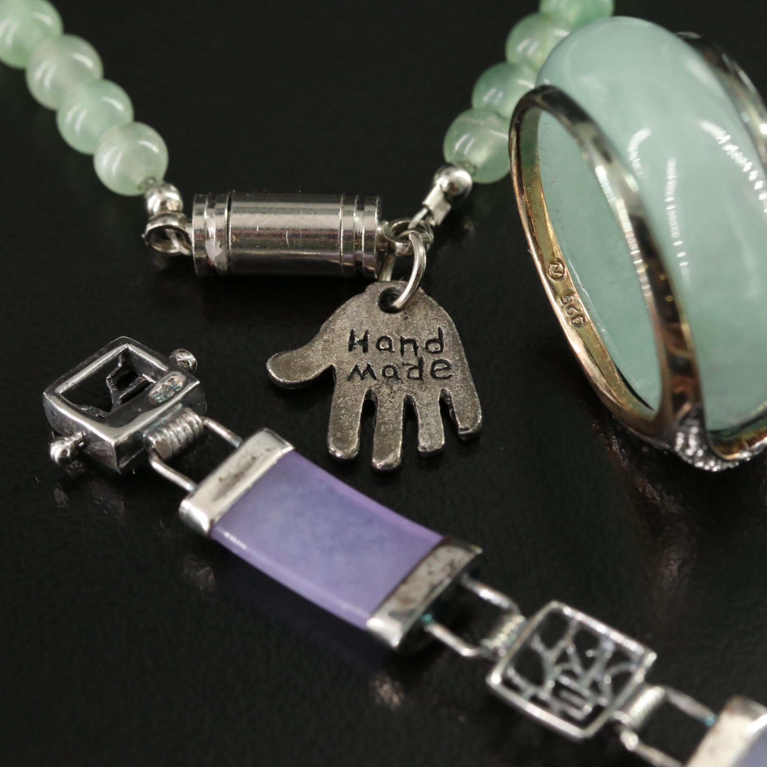 Asian Inspired Jewelry Collection with Sterling, Aventurine and Jadeite