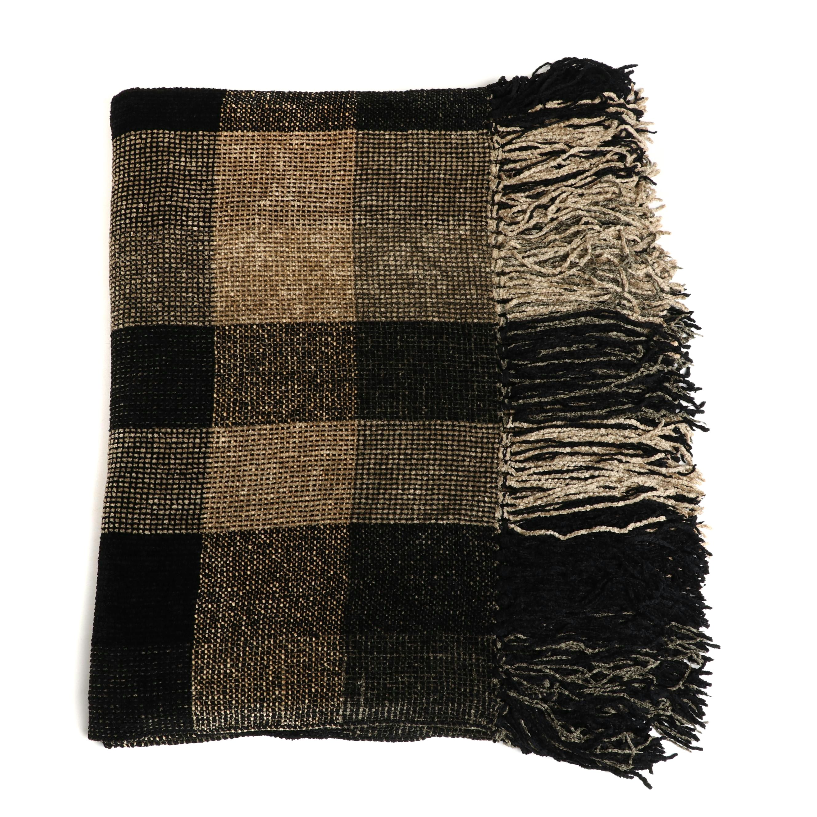 Handwoven Churchill Weavers Chenille Throw Blanket