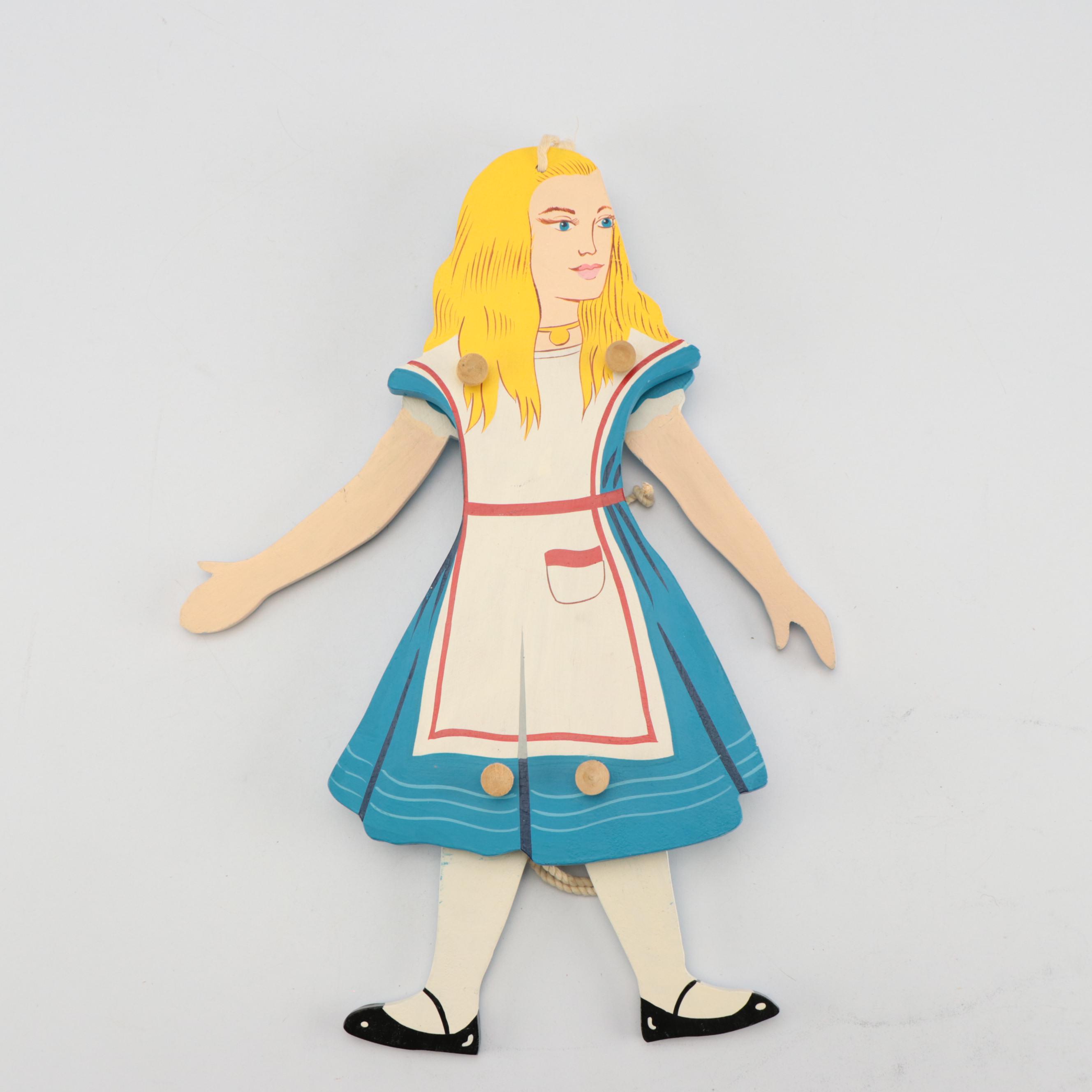 "Alice in Wonderland" Wooden Jumping Jack Toy with Other Jointed Characters