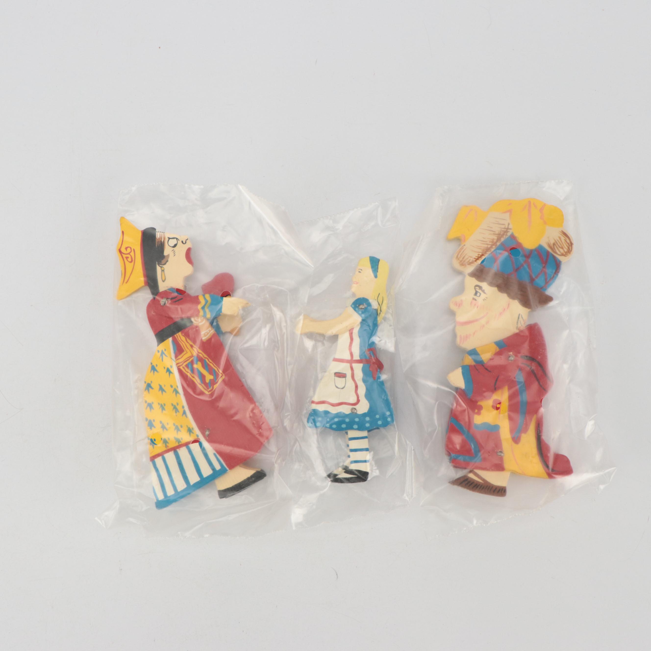 "Alice in Wonderland" Wooden Jumping Jack Toy with Other Jointed Characters