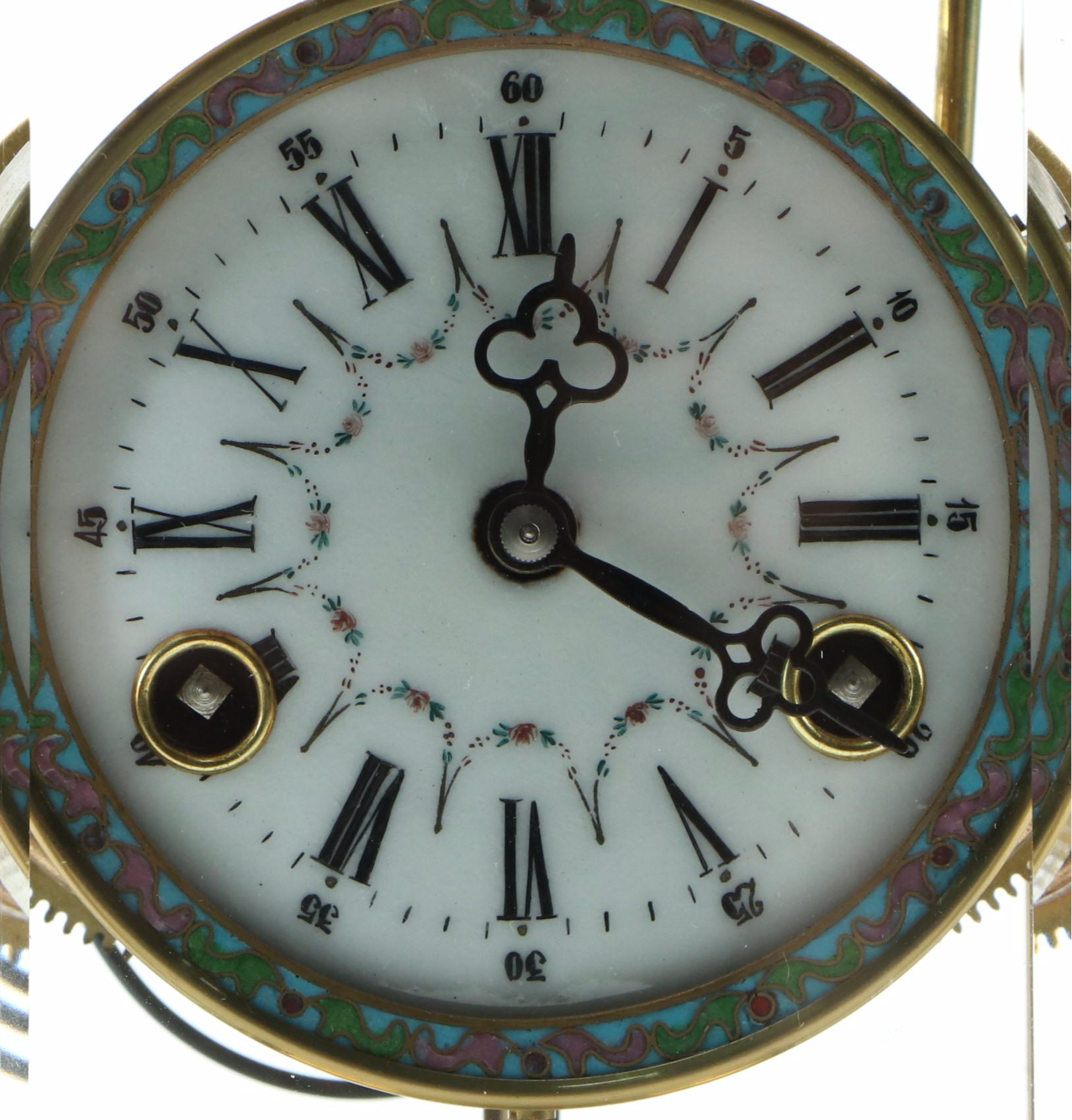 Chinese French Style Cloisonné and Enamel Mantel Clock