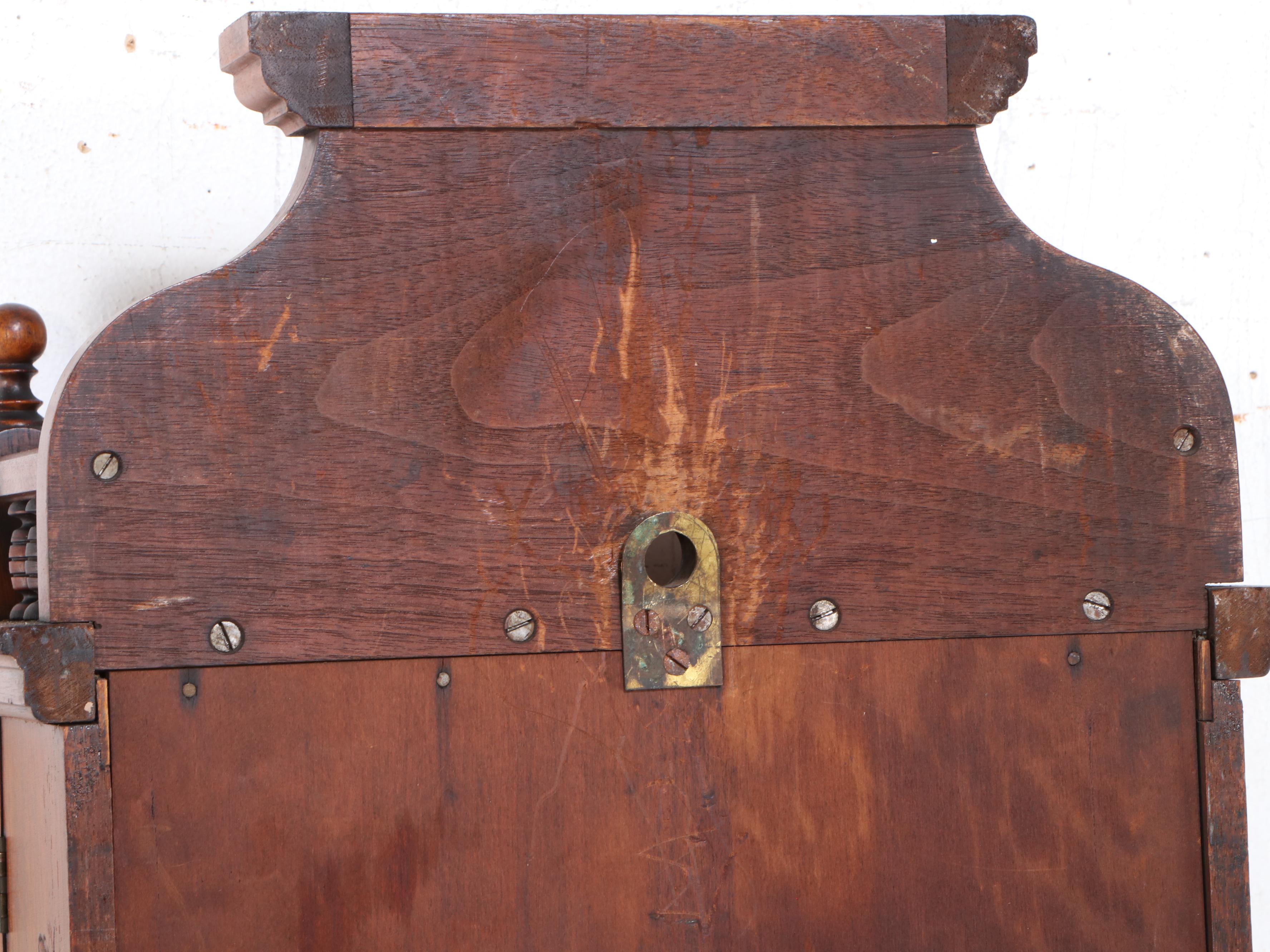 Seth Thomas "Flora" Walnut Double Weight Driven Wall Clock, Antique