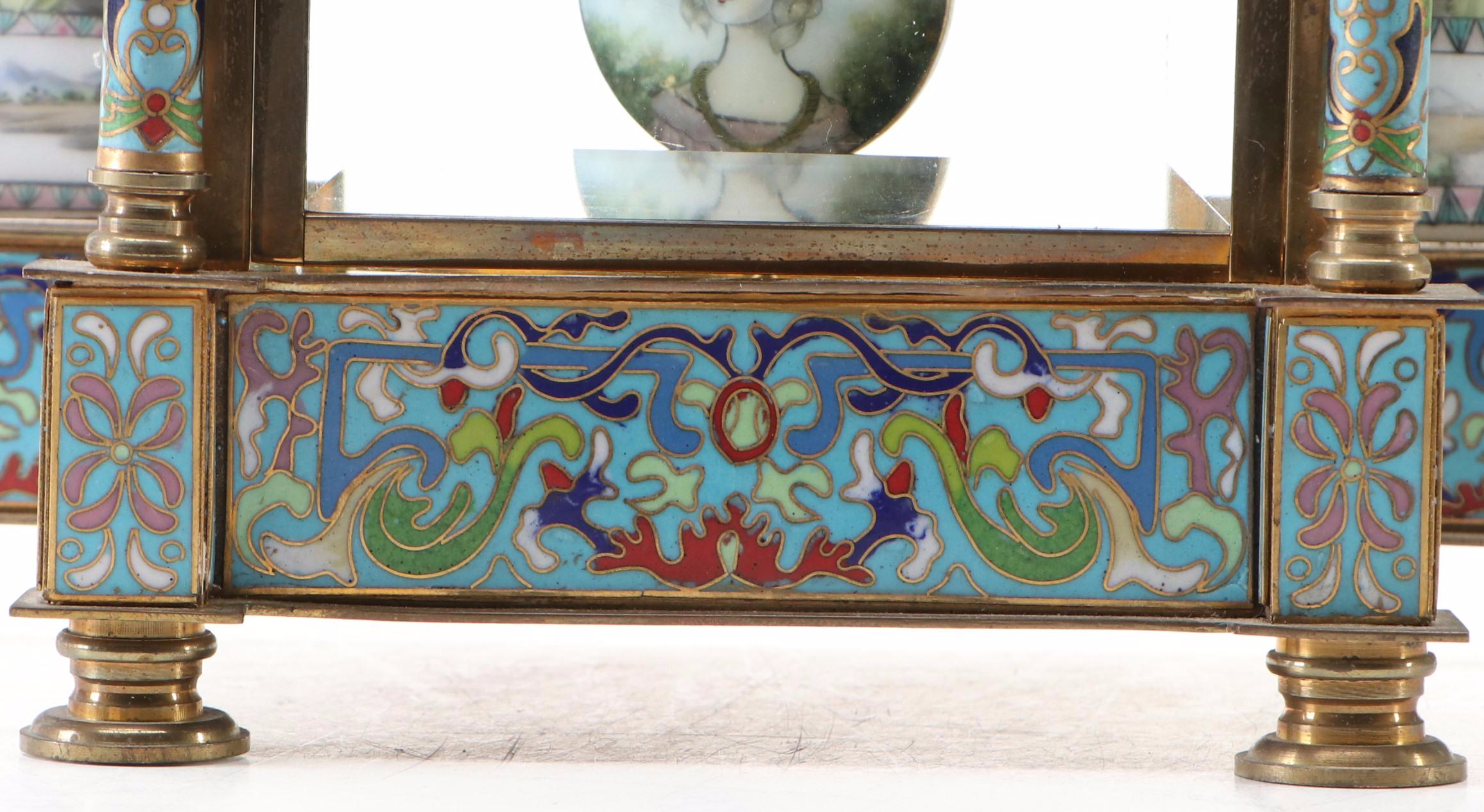 Chinese French Style Cloisonné and Enamel Mantel Clock