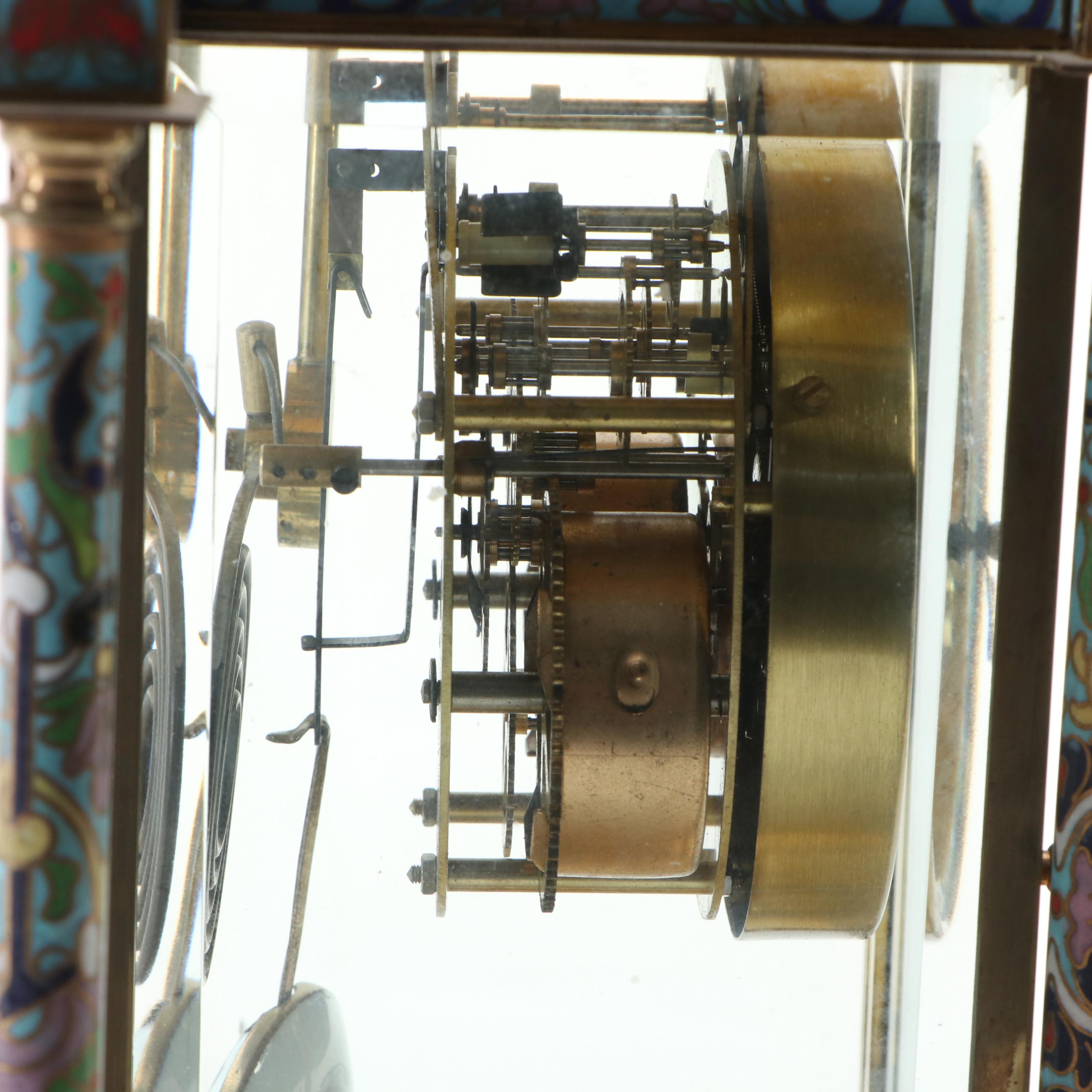 Chinese French Style Cloisonné and Enamel Mantel Clock