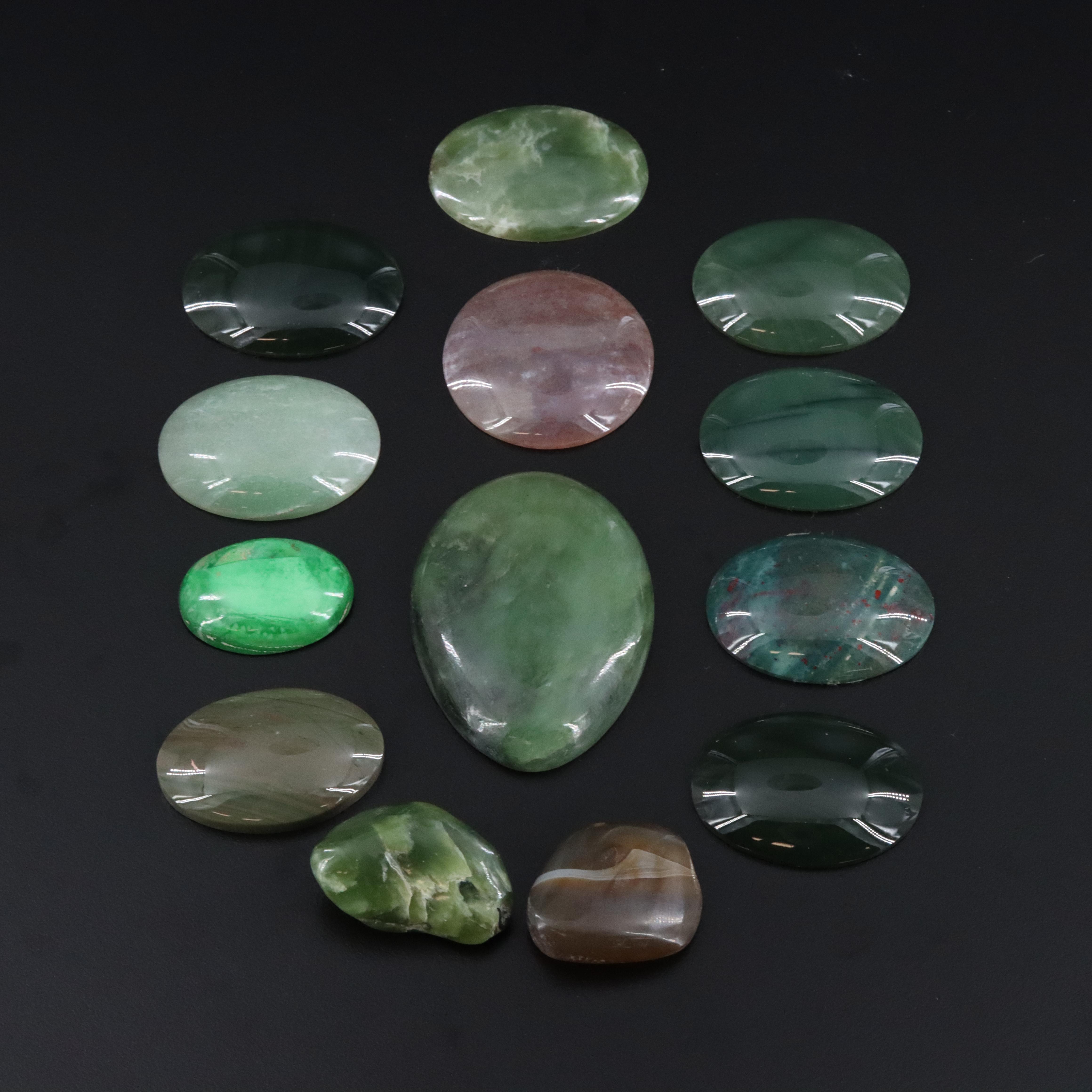 Loose Agate, Serpentine and Nephrite Collection