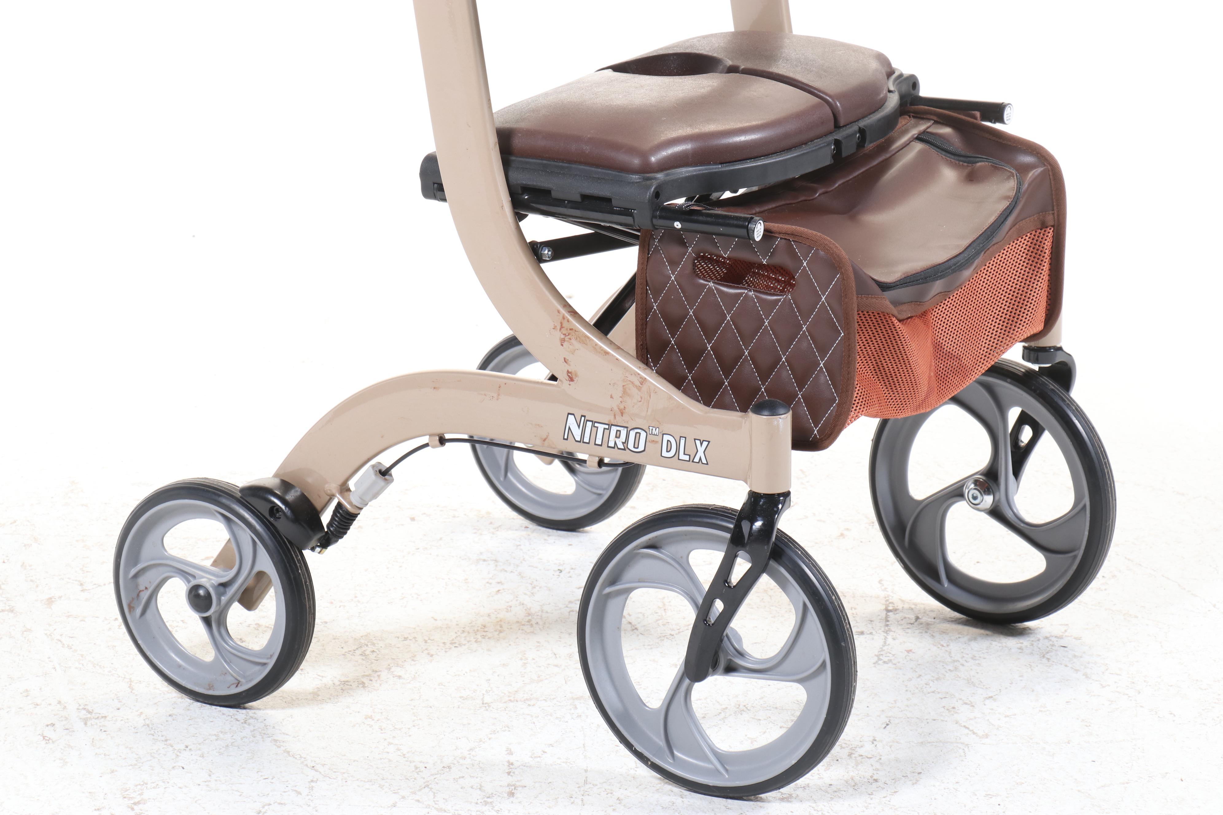 Drive Medical Nitro DLX Foldable Walker with Seat
