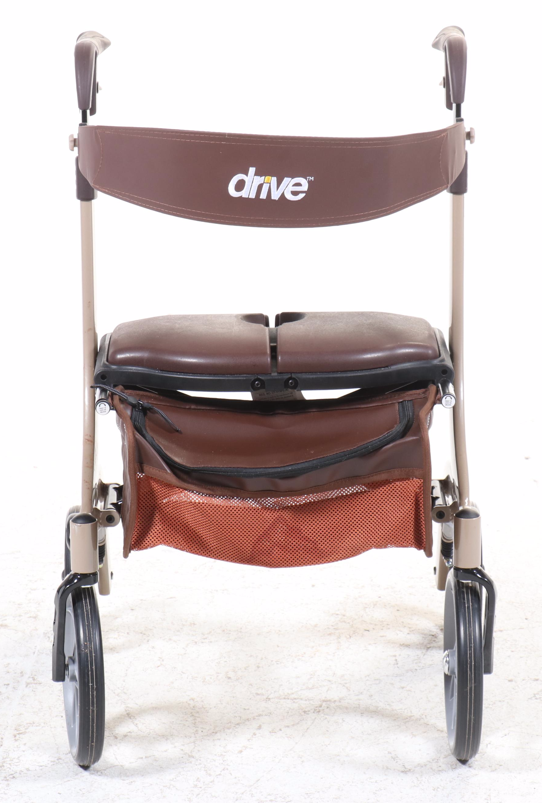 Drive Medical Nitro DLX Foldable Walker with Seat