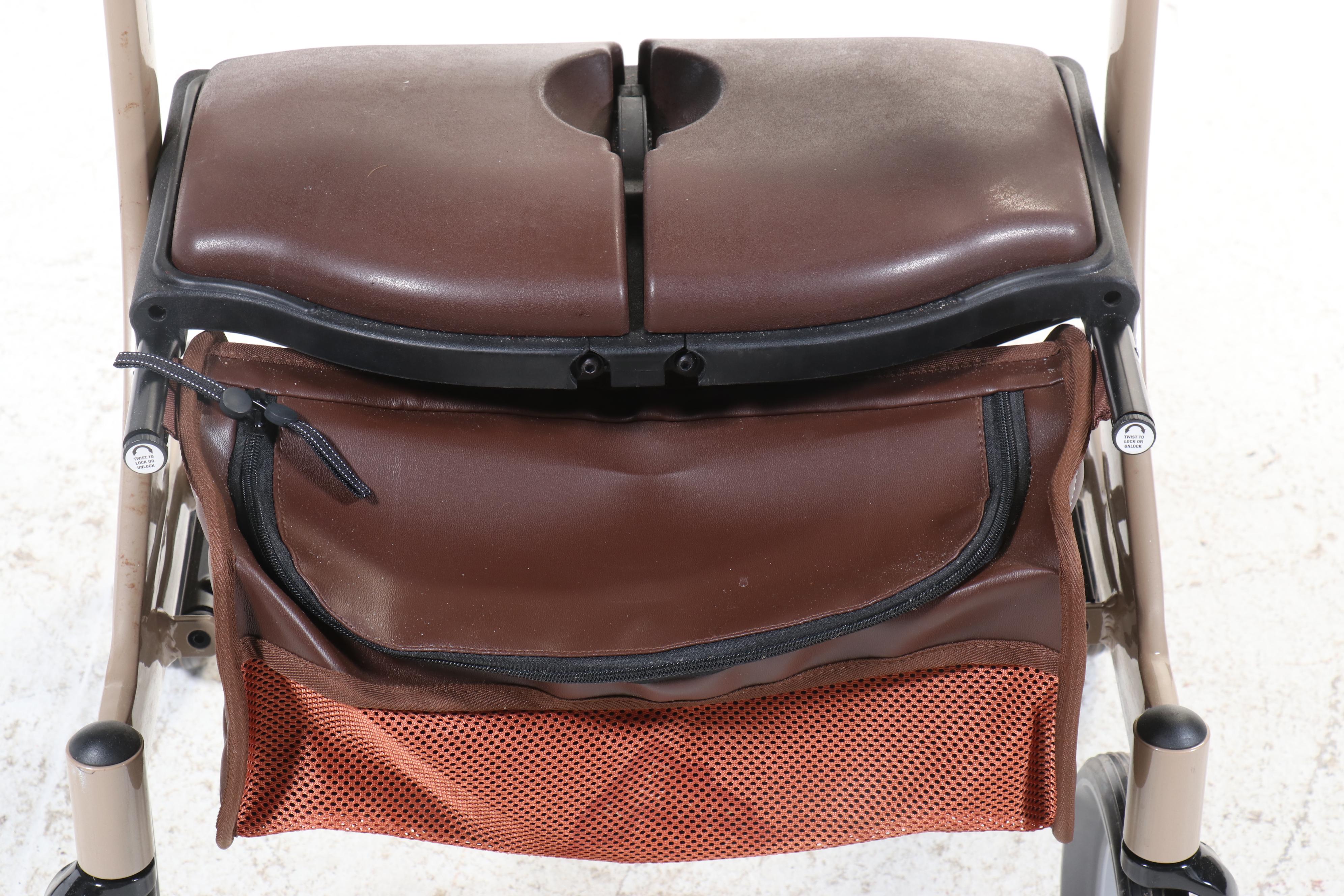 Drive Medical Nitro DLX Foldable Walker with Seat