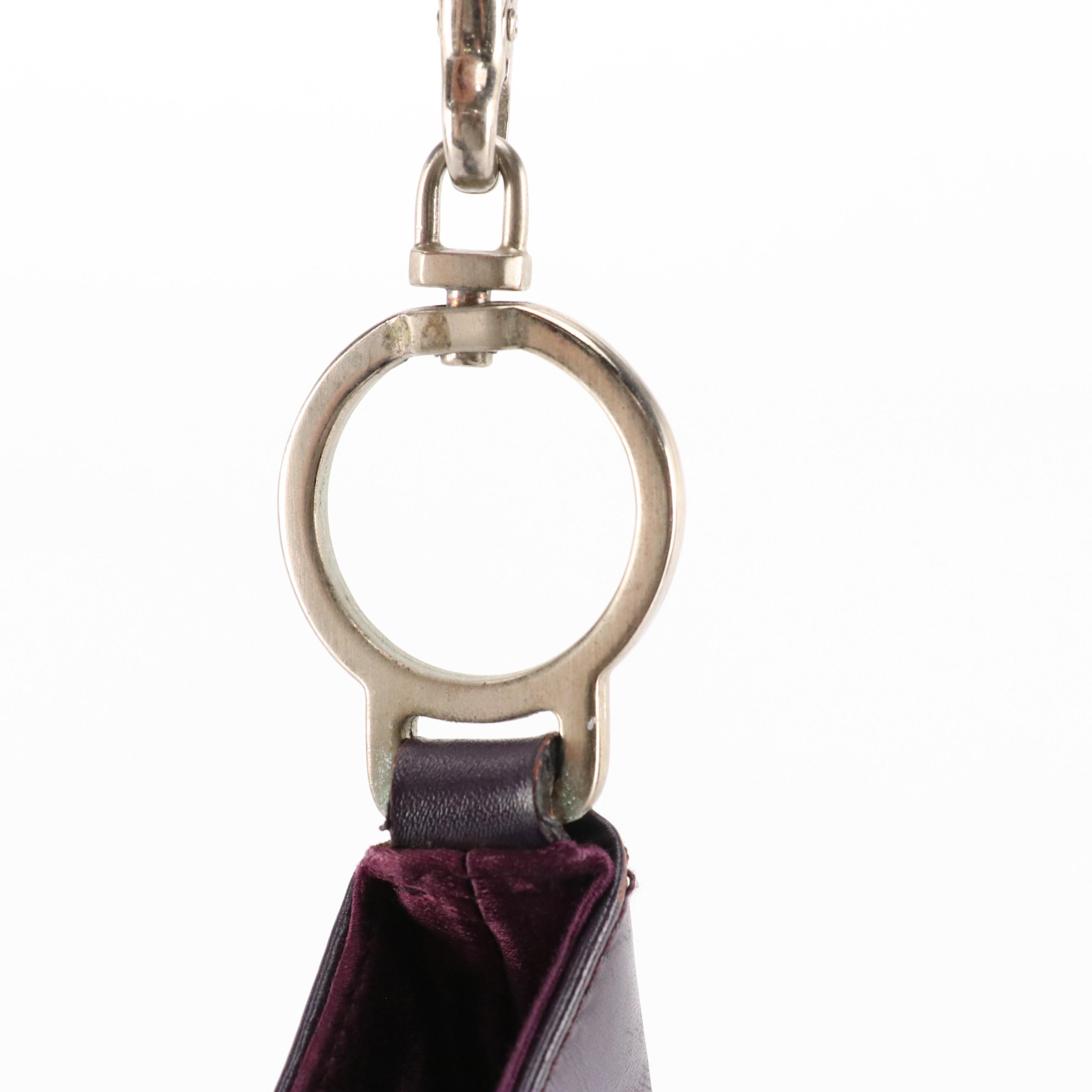 Prada Hobo Shoulder Bag in Dark Purple Leather