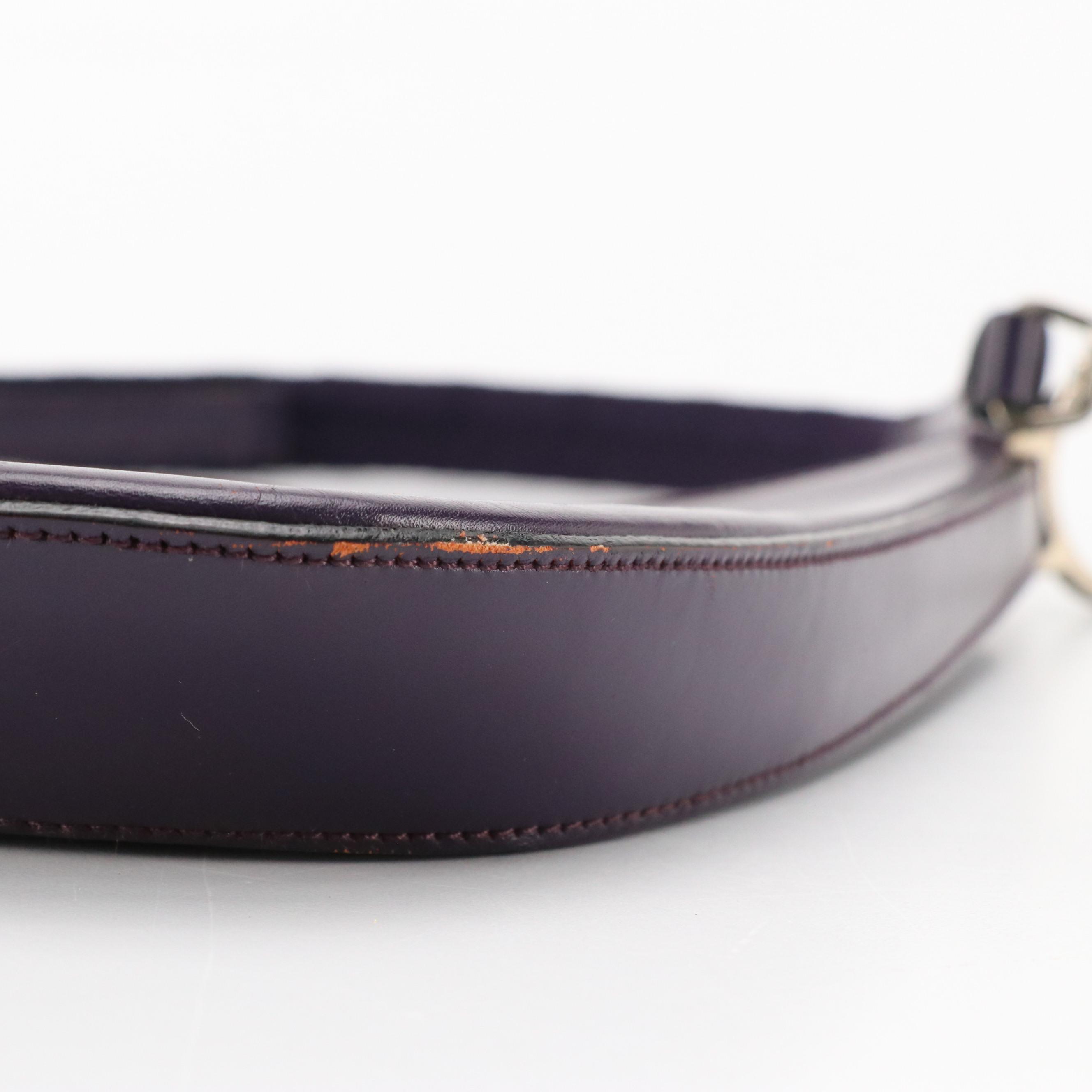 Prada Hobo Shoulder Bag in Dark Purple Leather