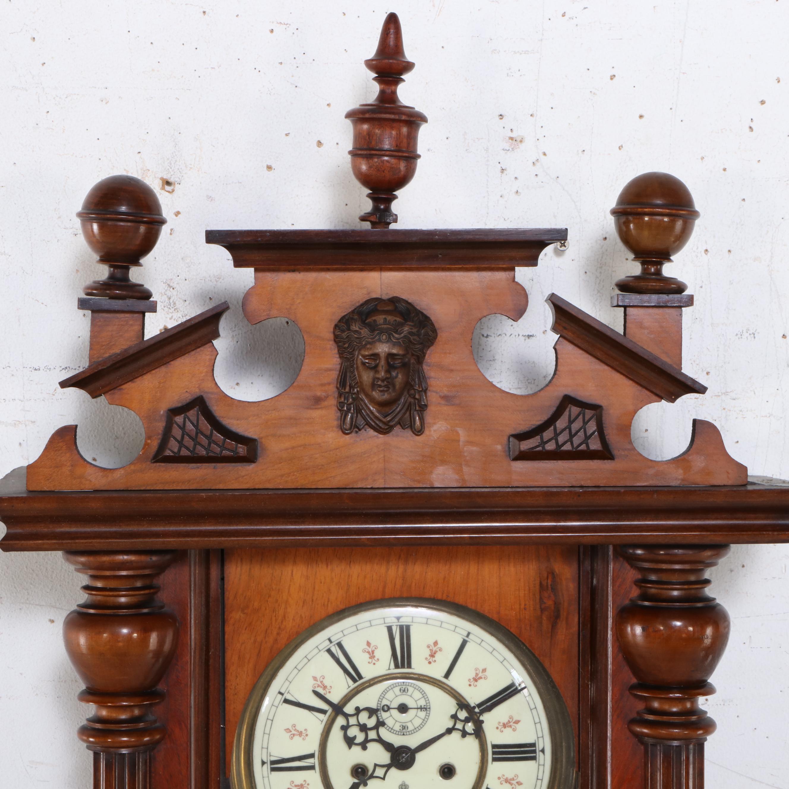 Gustav Becker Vienna Regulator Wall Clock, 19th Century