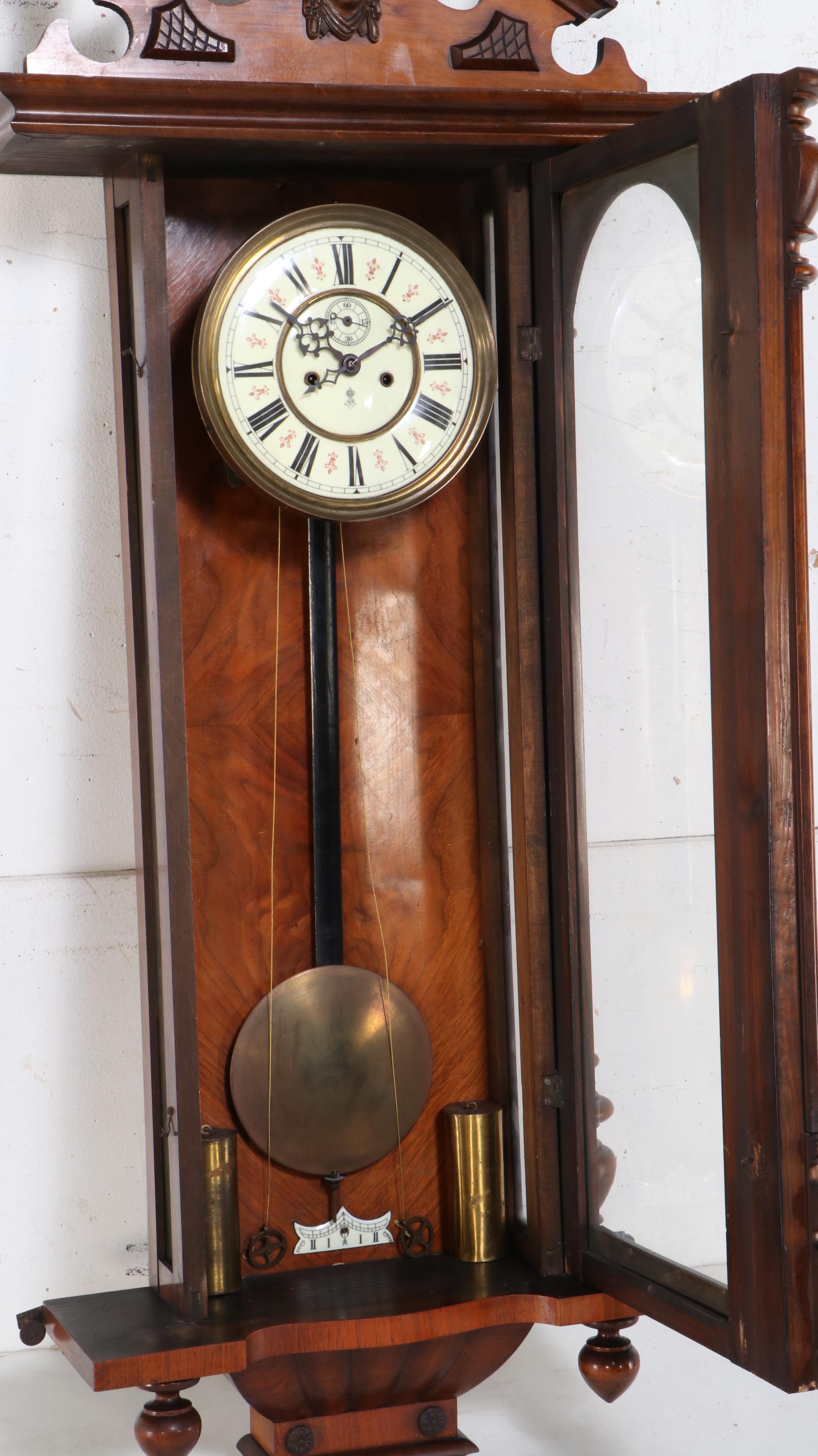 Gustav Becker Vienna Regulator Wall Clock, 19th Century