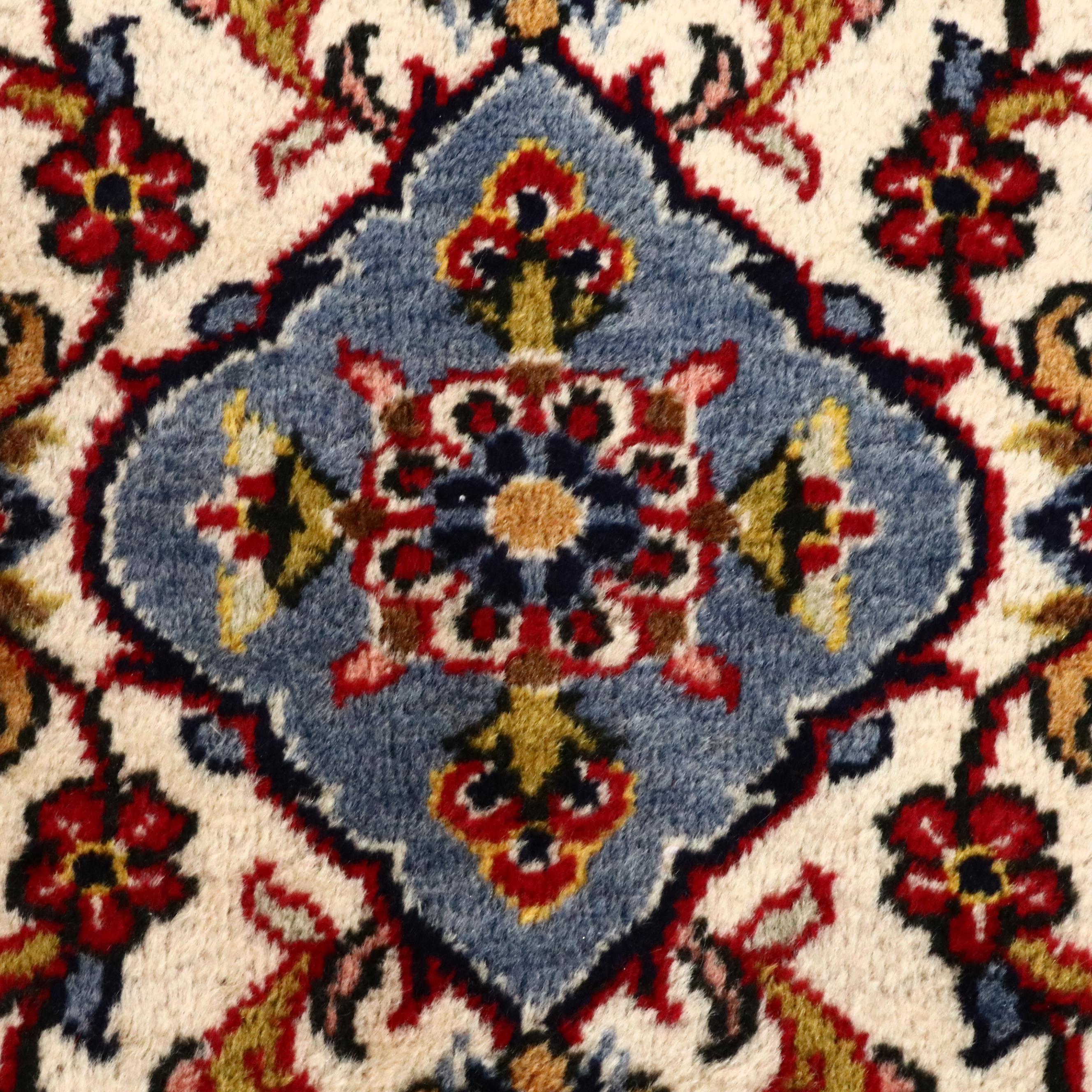 8'10 x 12'6 Hand-Knotted Persian Kashan Room-Sized Rug