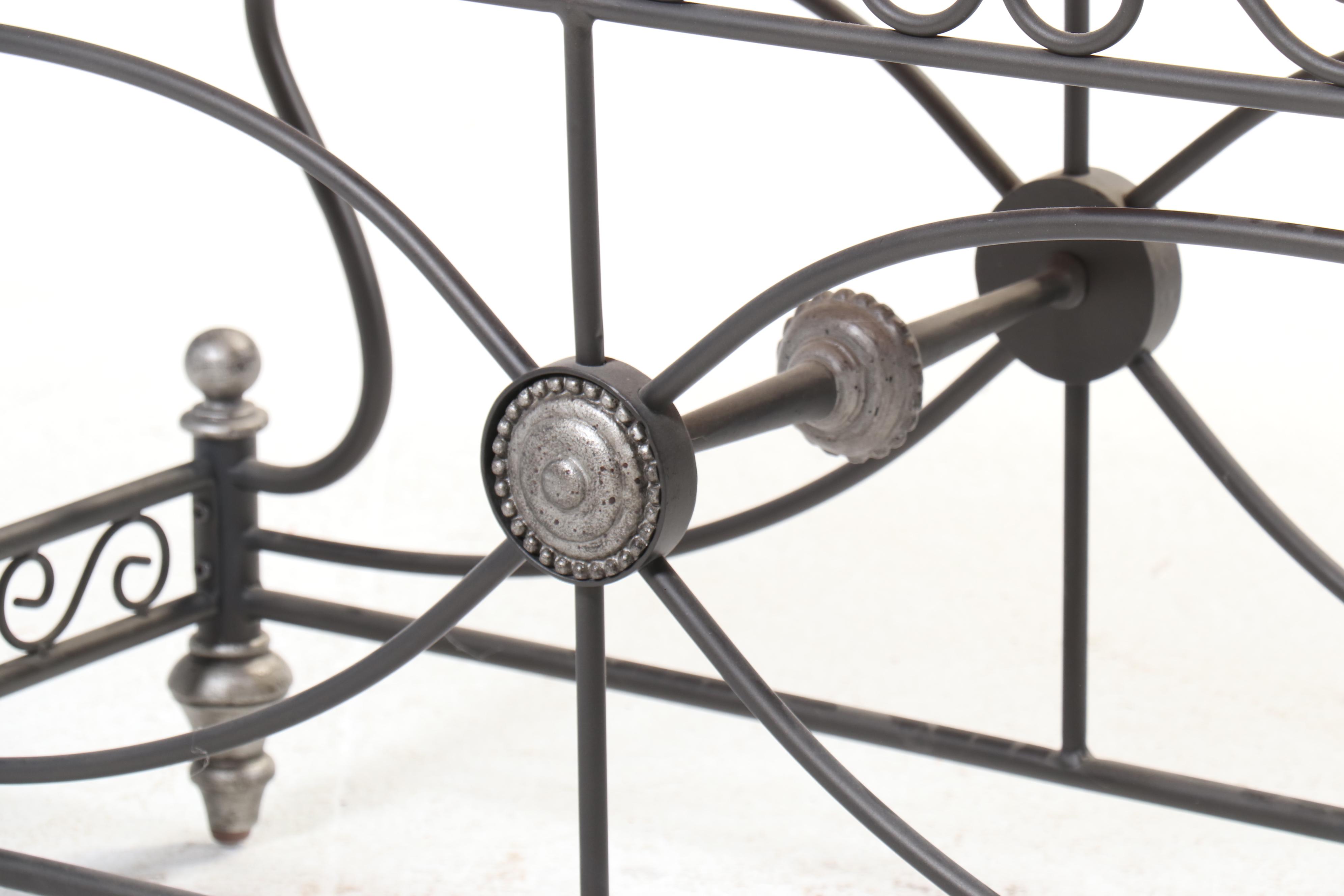 Lexington "Liz Claiborne" Louis XVI Style Mahogany, Iron, & Granite Sofa Table