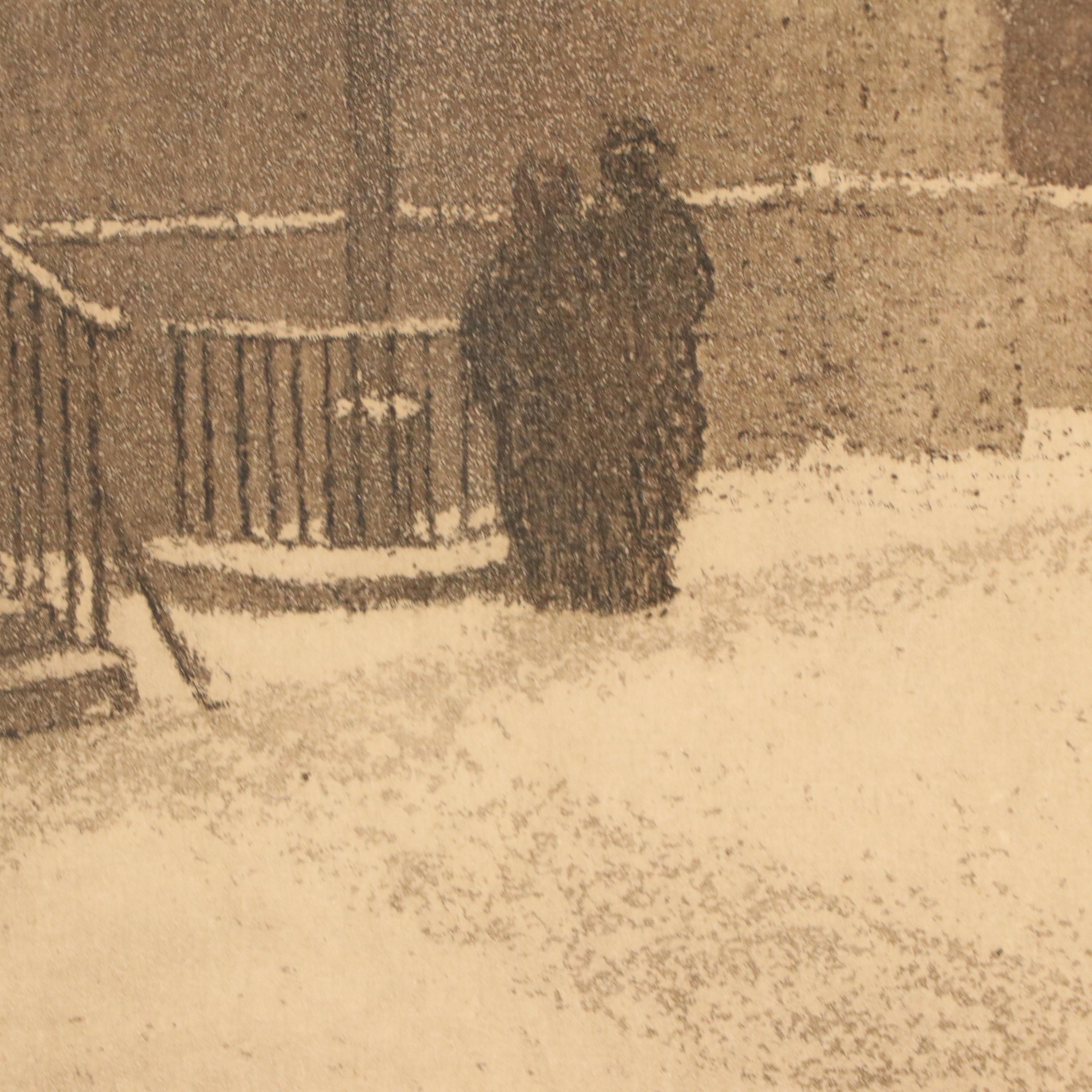 Edward Timothy Hurley Etching "Holy Cross Immaculata Church, Mt. Adams," 1923