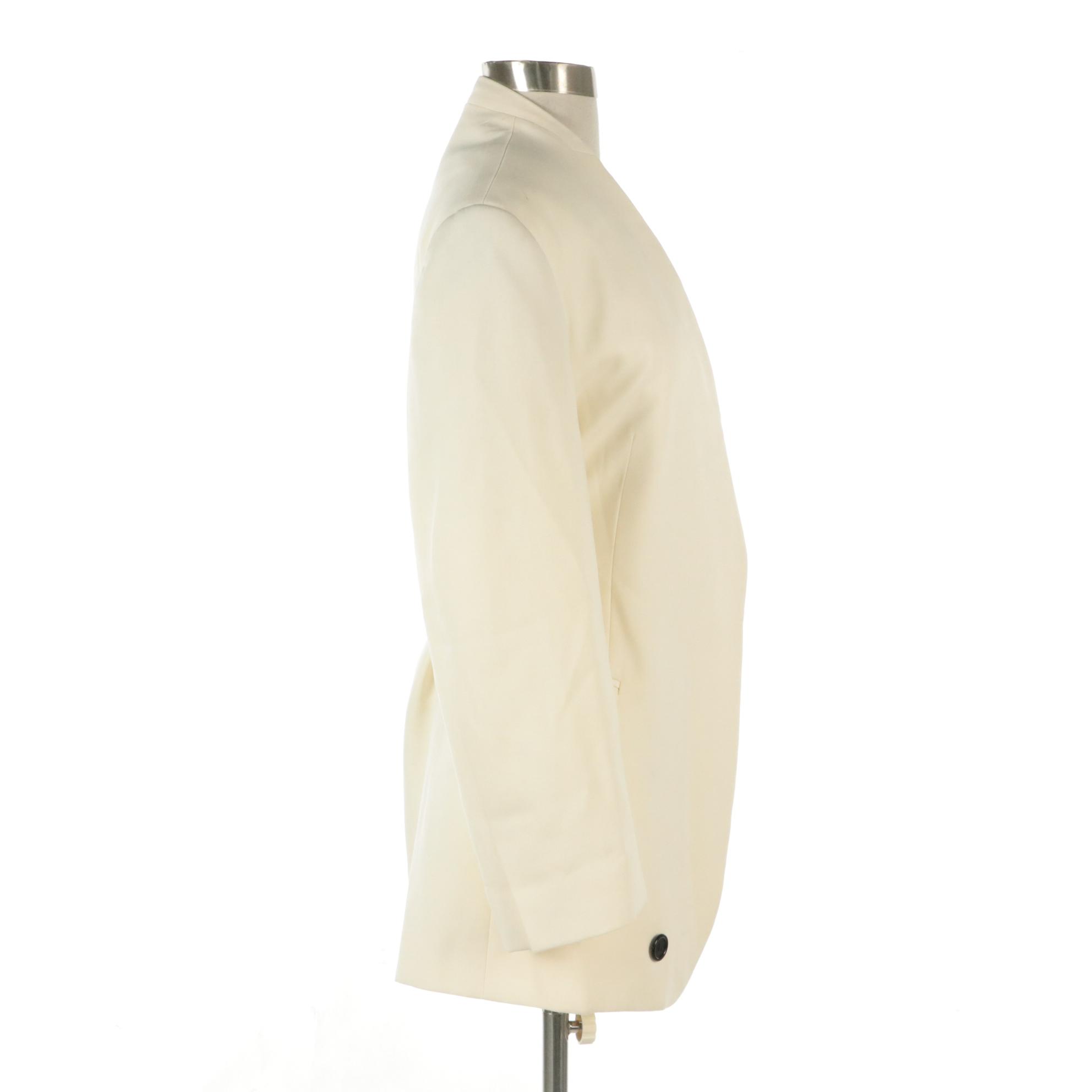 Céline Oversized Blazer in Ivory Wool