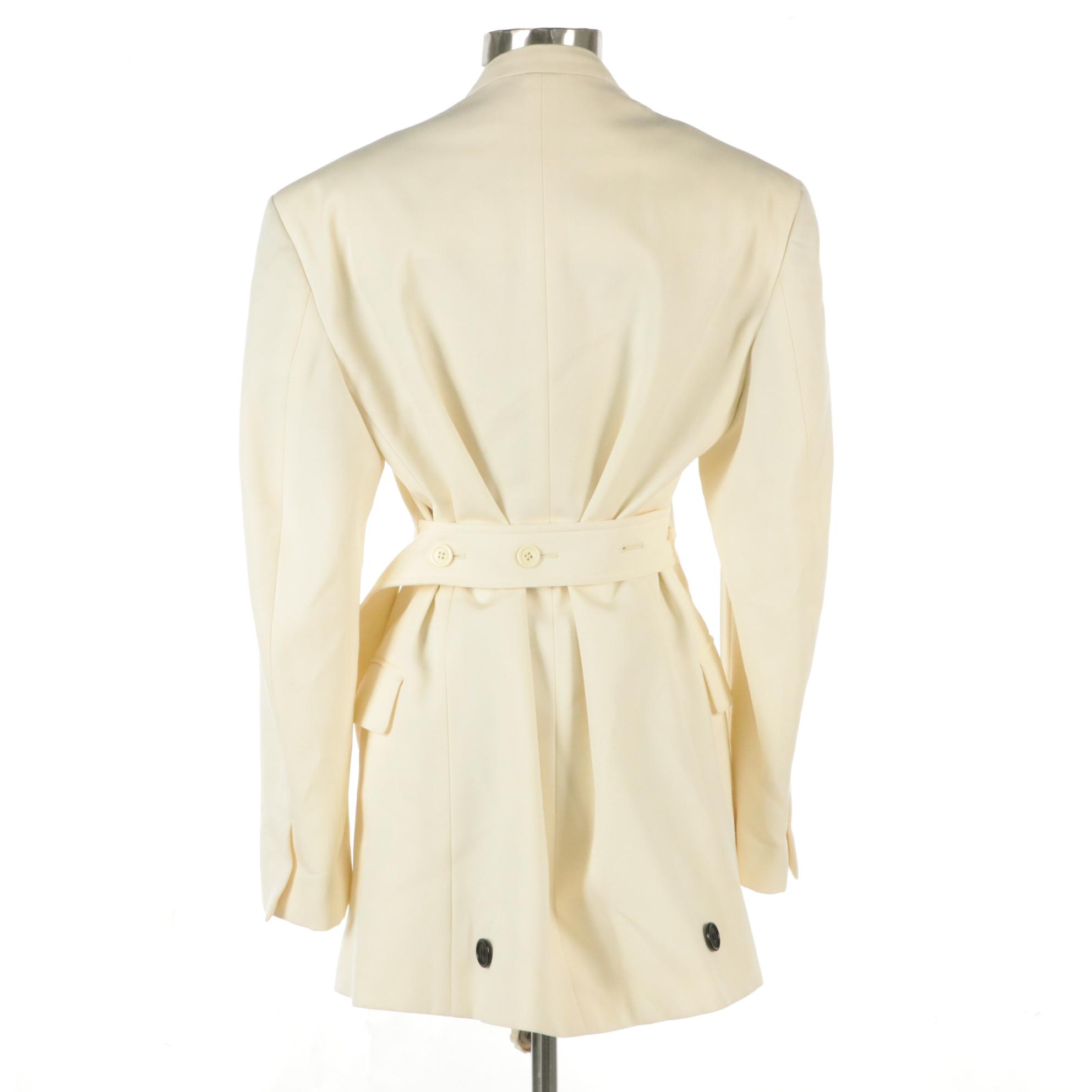Céline Oversized Blazer in Ivory Wool