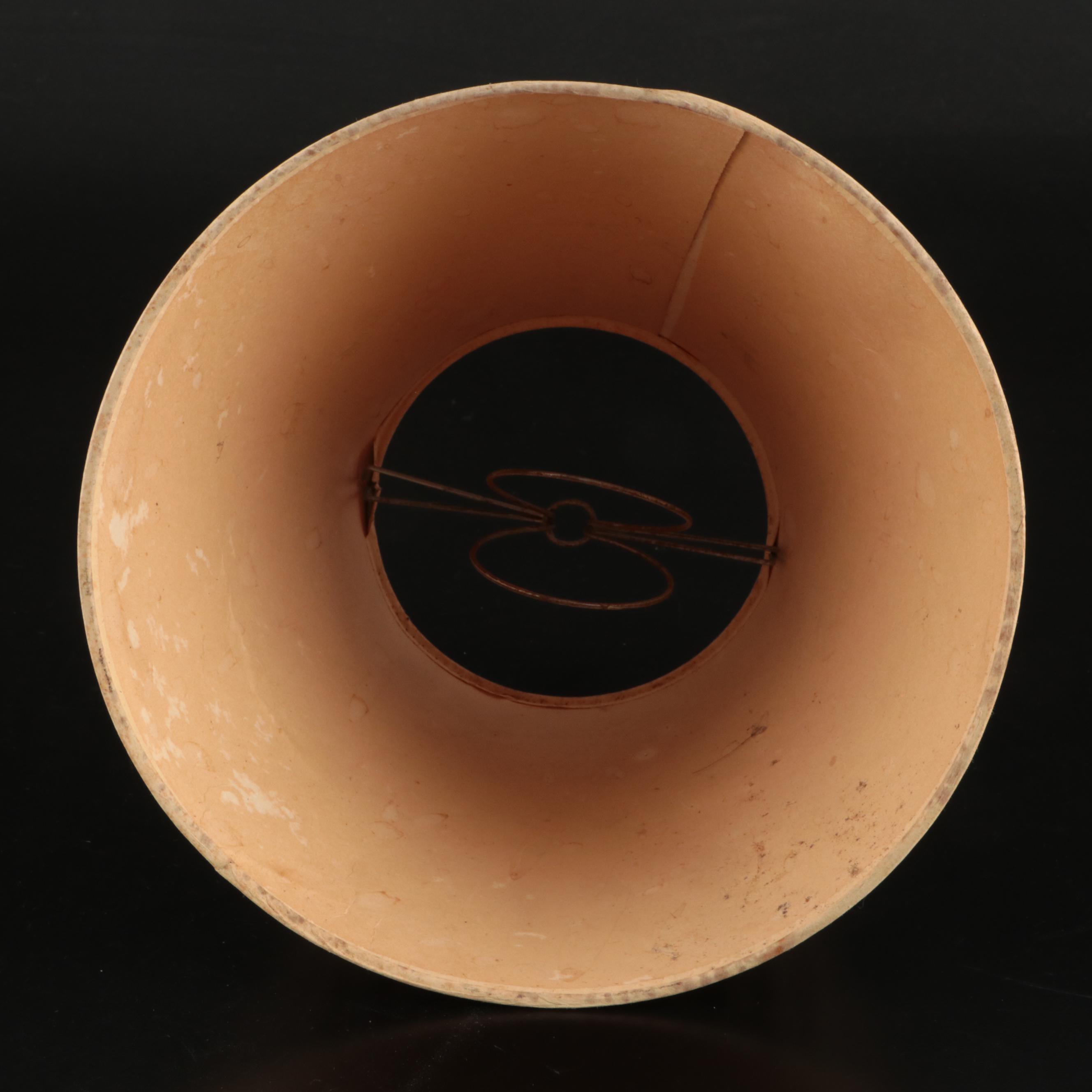 Art Deco Style Pressed Glass Boudoir Lamp with Powder Jar and Pen Holder