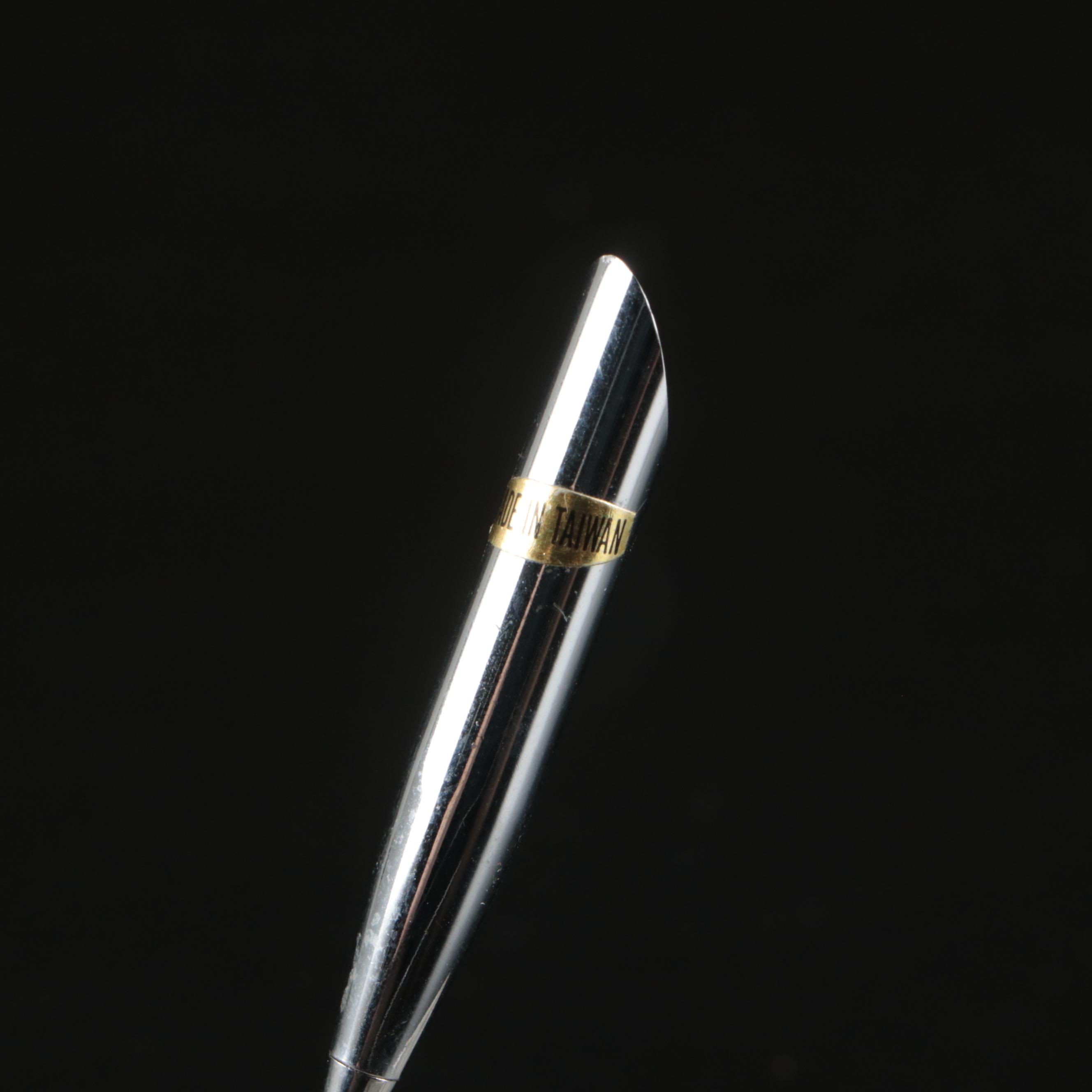 Art Deco Style Pressed Glass Boudoir Lamp with Powder Jar and Pen Holder