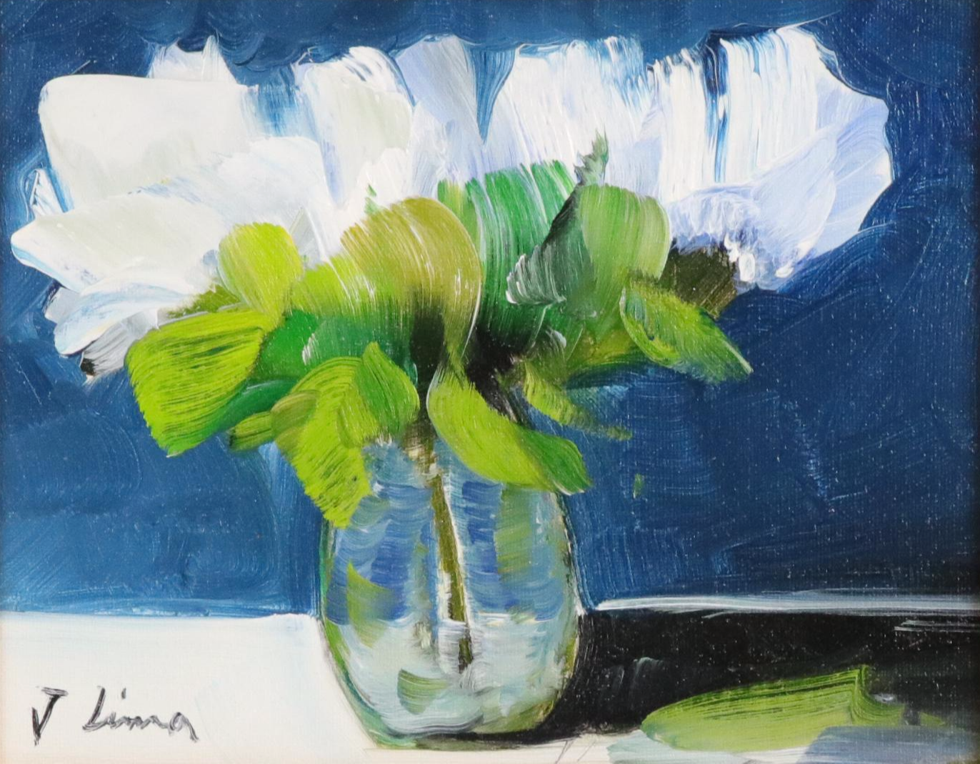 José M. Lima Floral Still Life Oil Painting, 2025