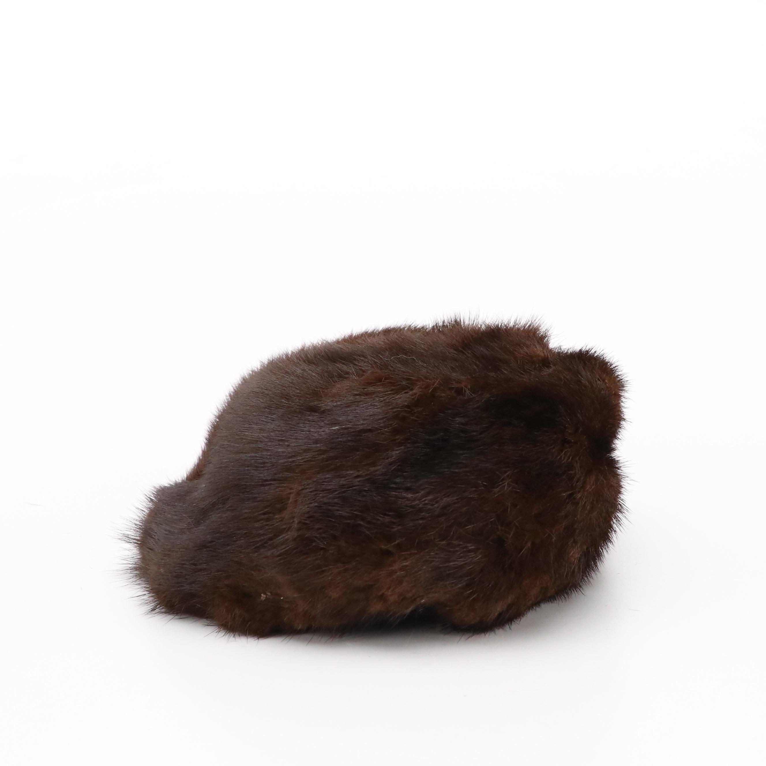 Vintage Mink Fur Pillbox Hats and Fascinator from Valerie and Neusteters & More