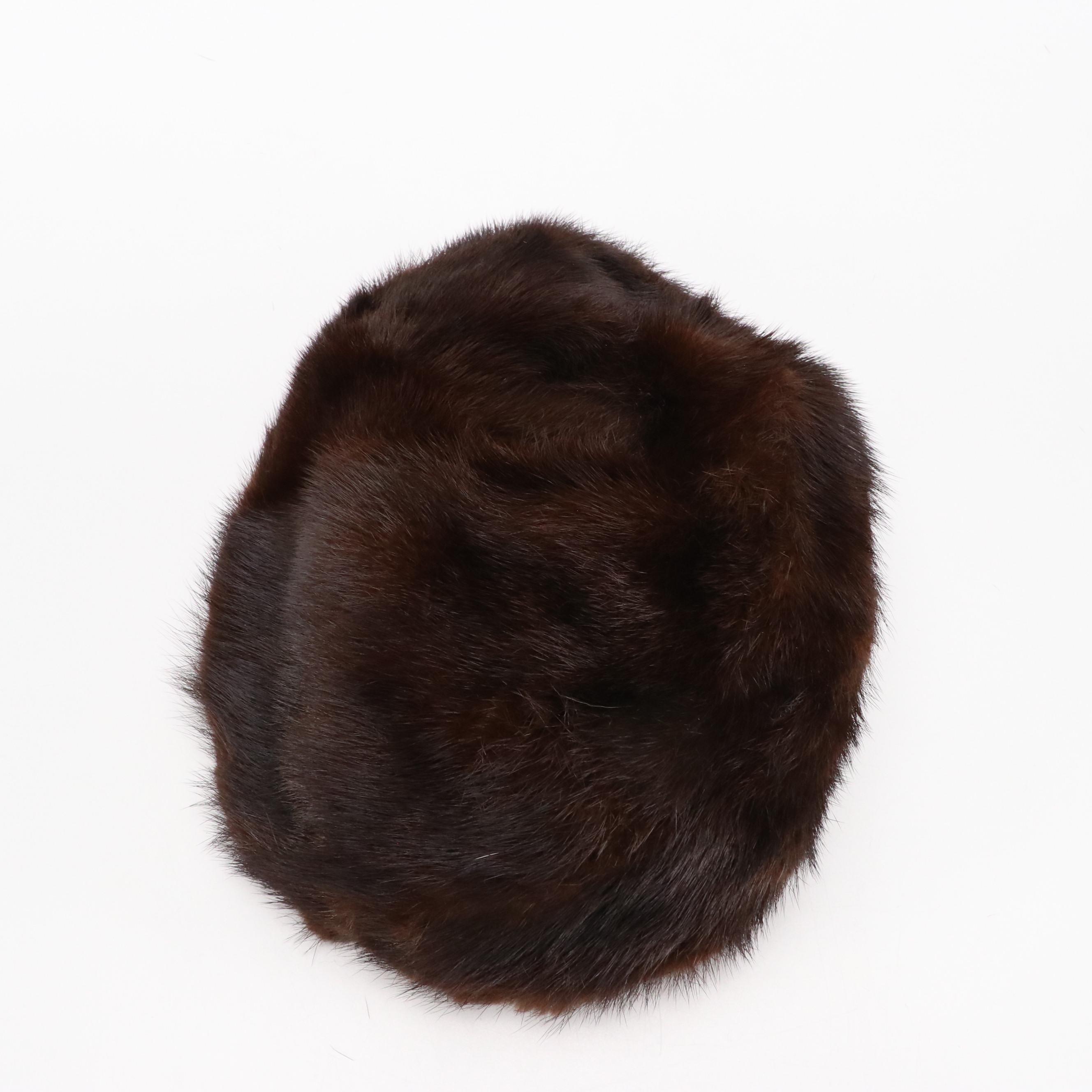 Vintage Mink Fur Pillbox Hats and Fascinator from Valerie and Neusteters & More