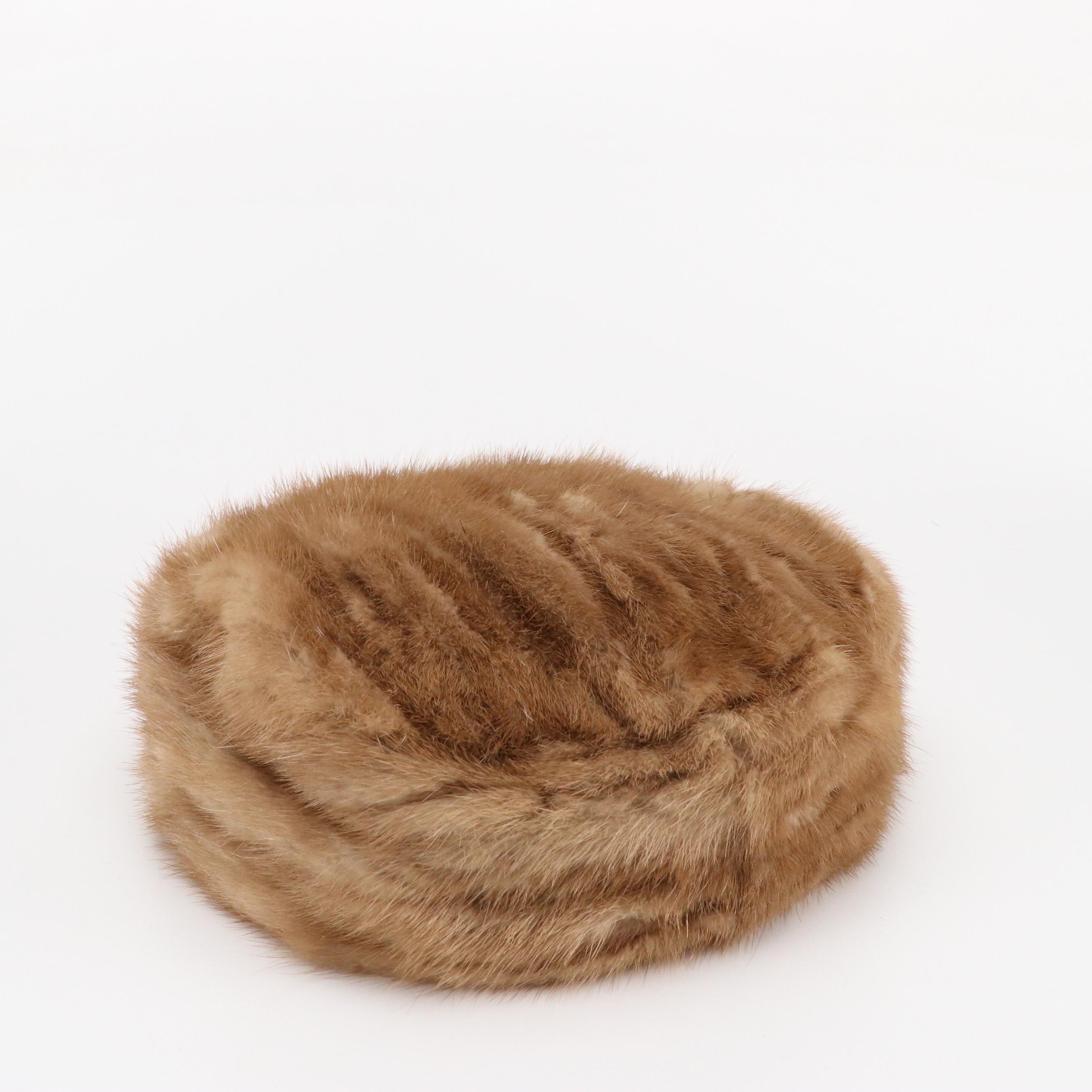 Vintage Mink Fur Pillbox Hats and Fascinator from Valerie and Neusteters & More