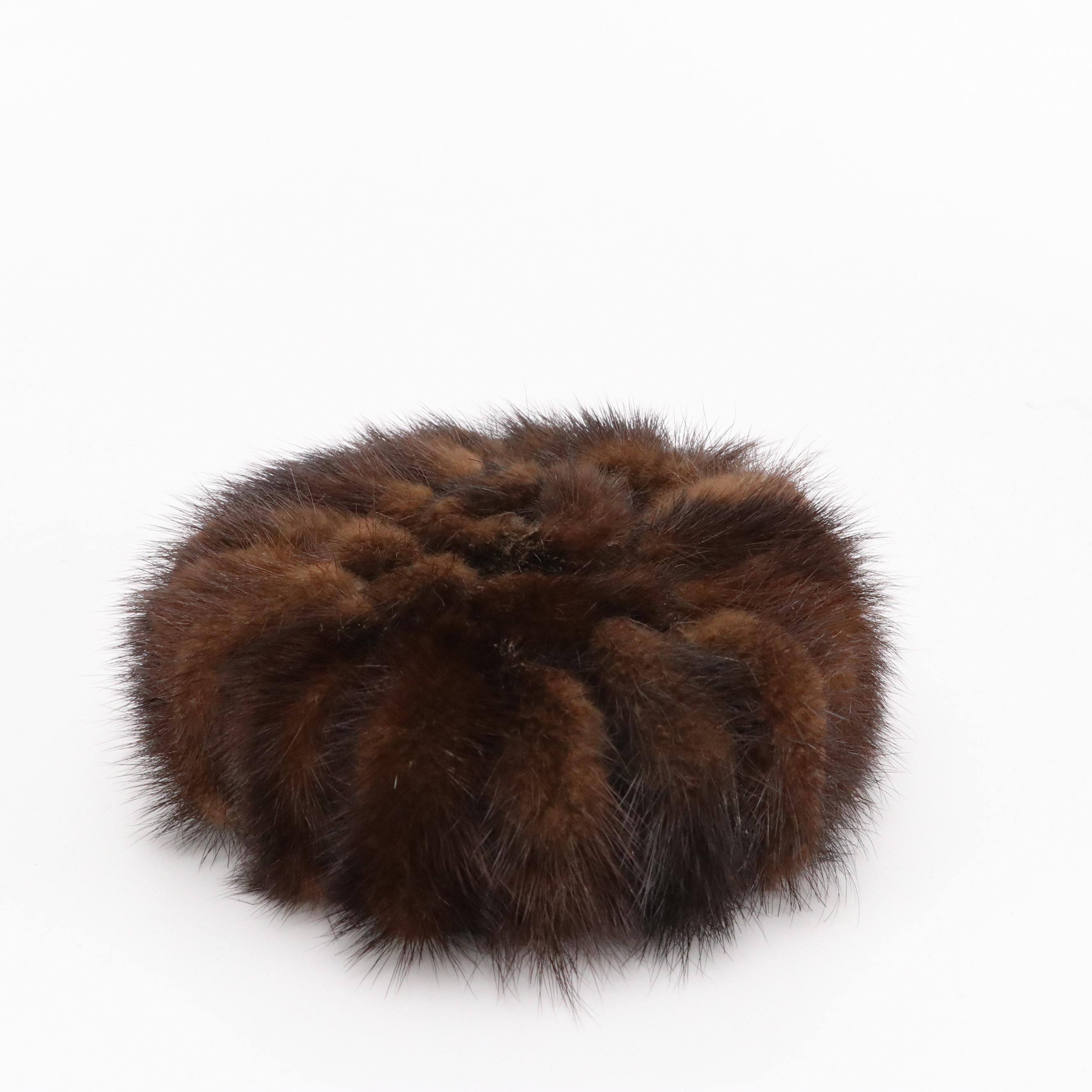 Vintage Mink Fur Pillbox Hats and Fascinator from Valerie and Neusteters & More