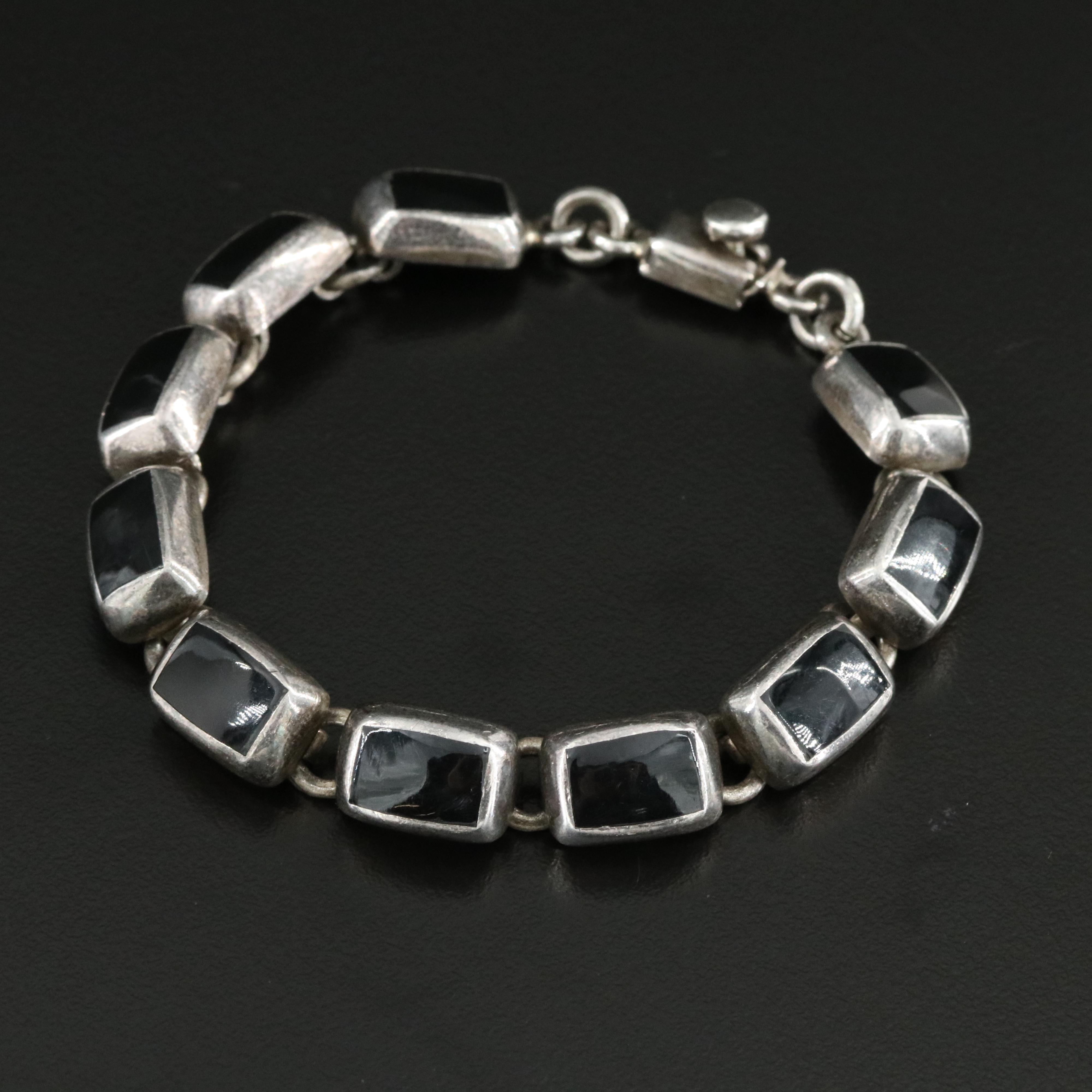 Vintage Mexican Sterling Link Bracelet