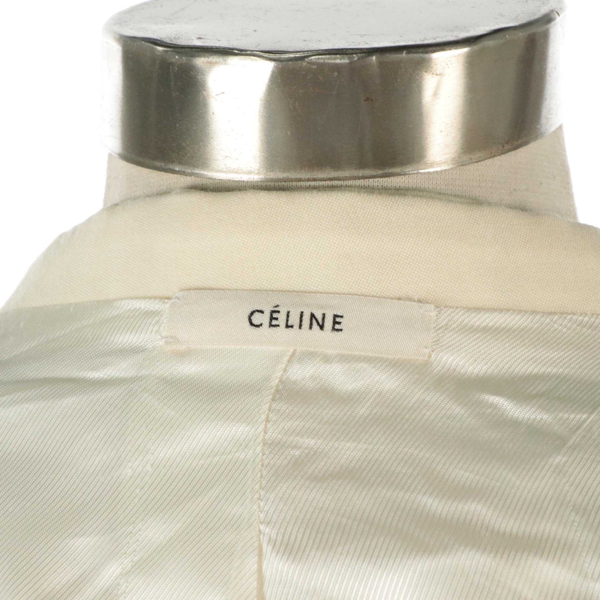 Céline Oversized Blazer in Ivory Wool