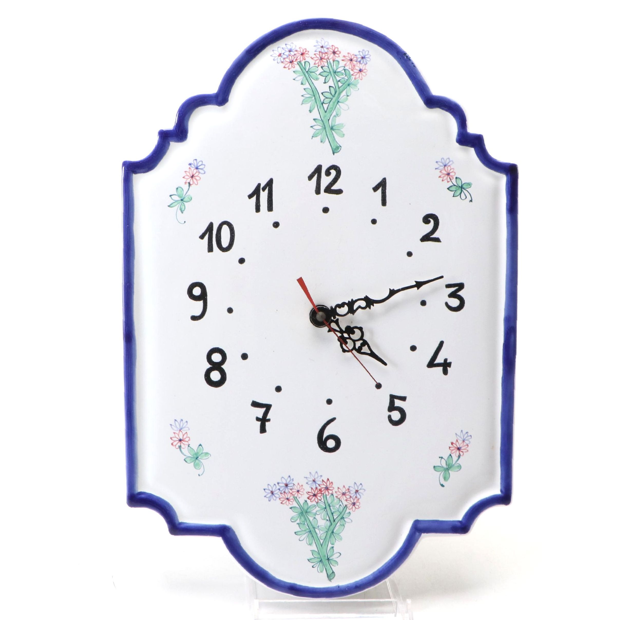 Williams-Sonoma Italian Hand-Painted Ceramic Wall Clock