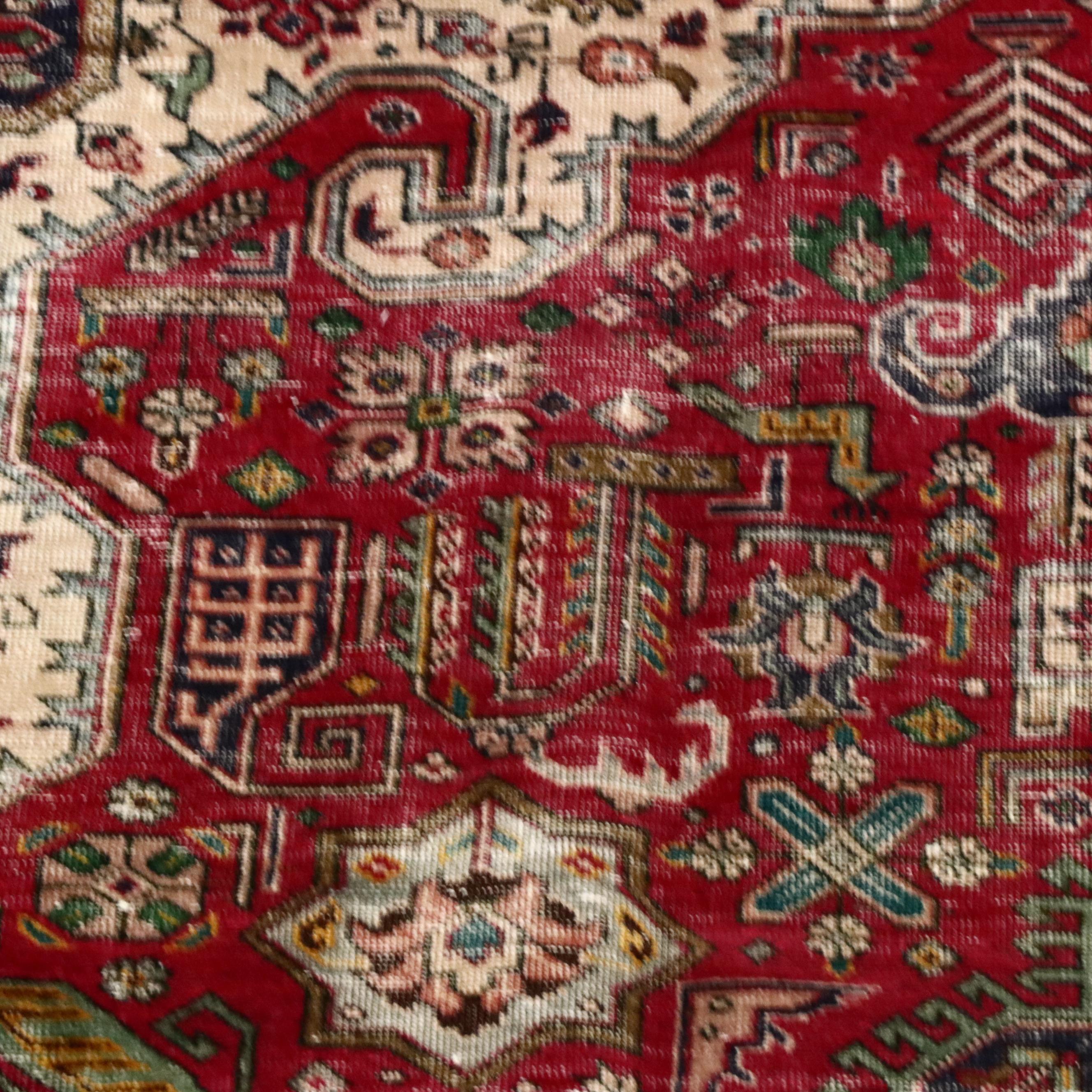 7'10 x 11'1 Hand-Knotted Persian Heriz Area Rug