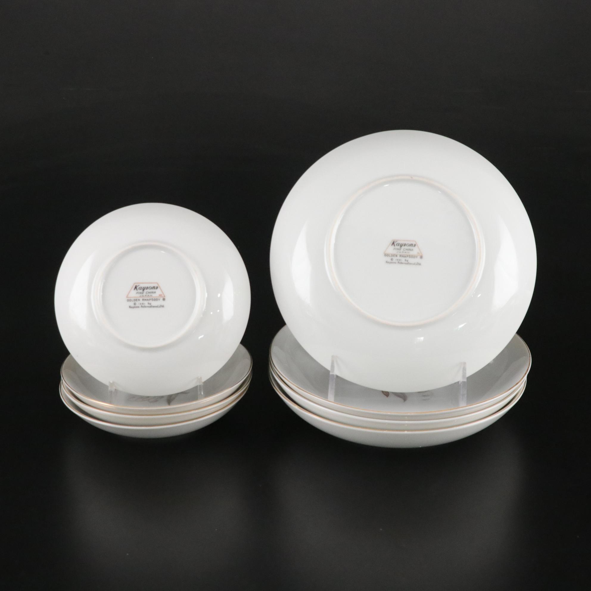 Kaysons "Golden Rhapsody" Gilded Dinnerware, Place Setting for Four, 1961