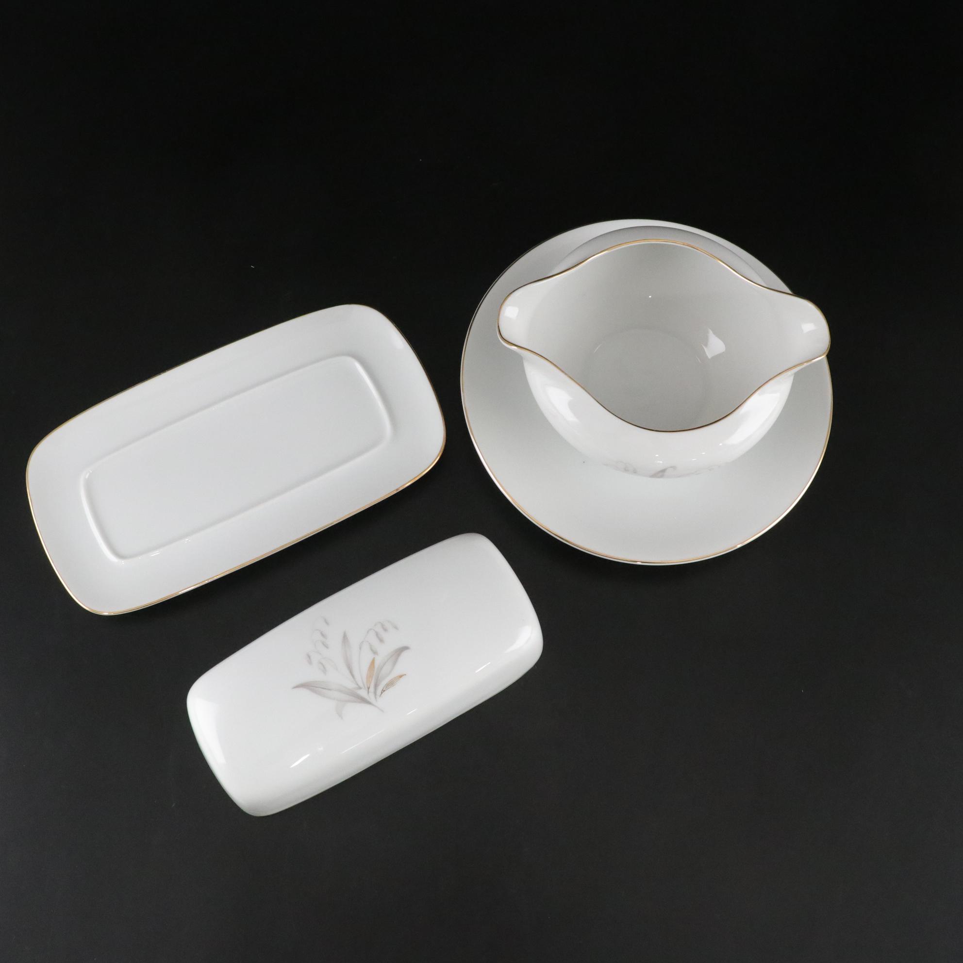 Kaysons "Golden Rhapsody" Gilded Dinnerware, Place Setting for Four, 1961