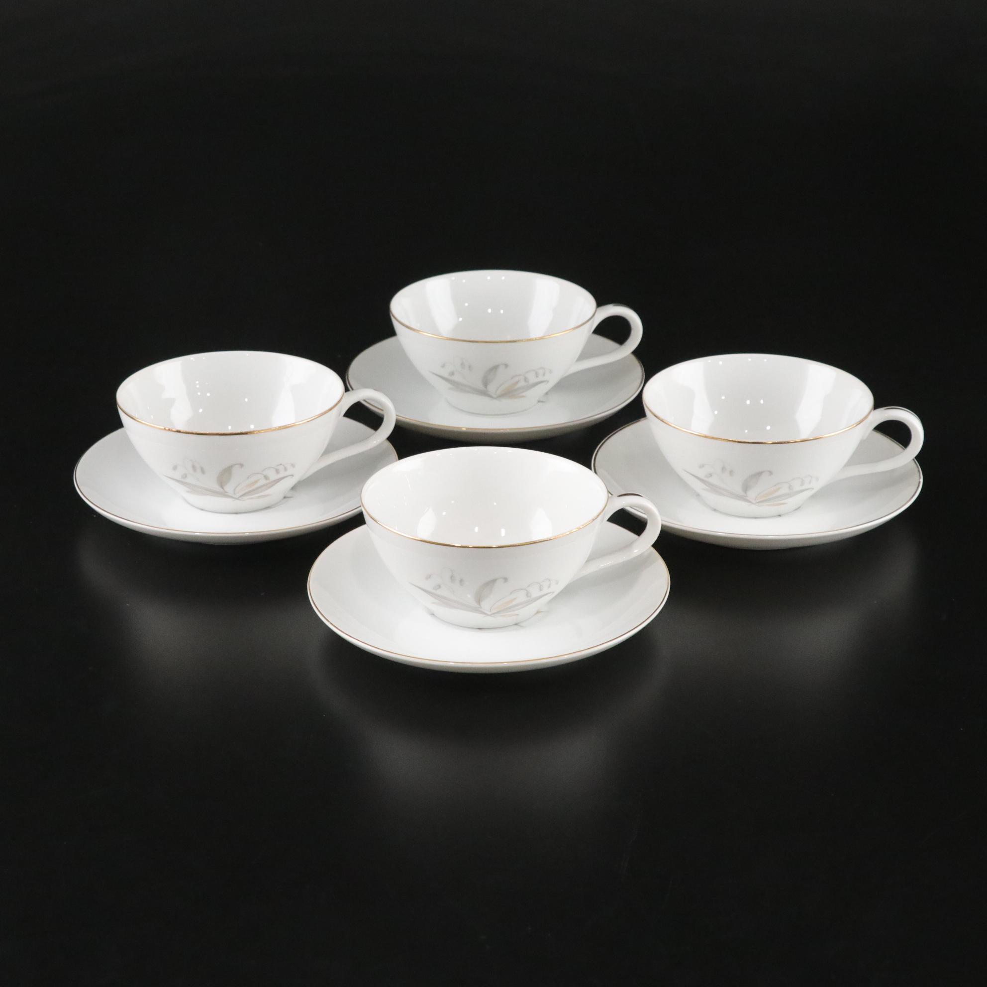 Kaysons "Golden Rhapsody" Gilded Dinnerware, Place Setting for Four, 1961