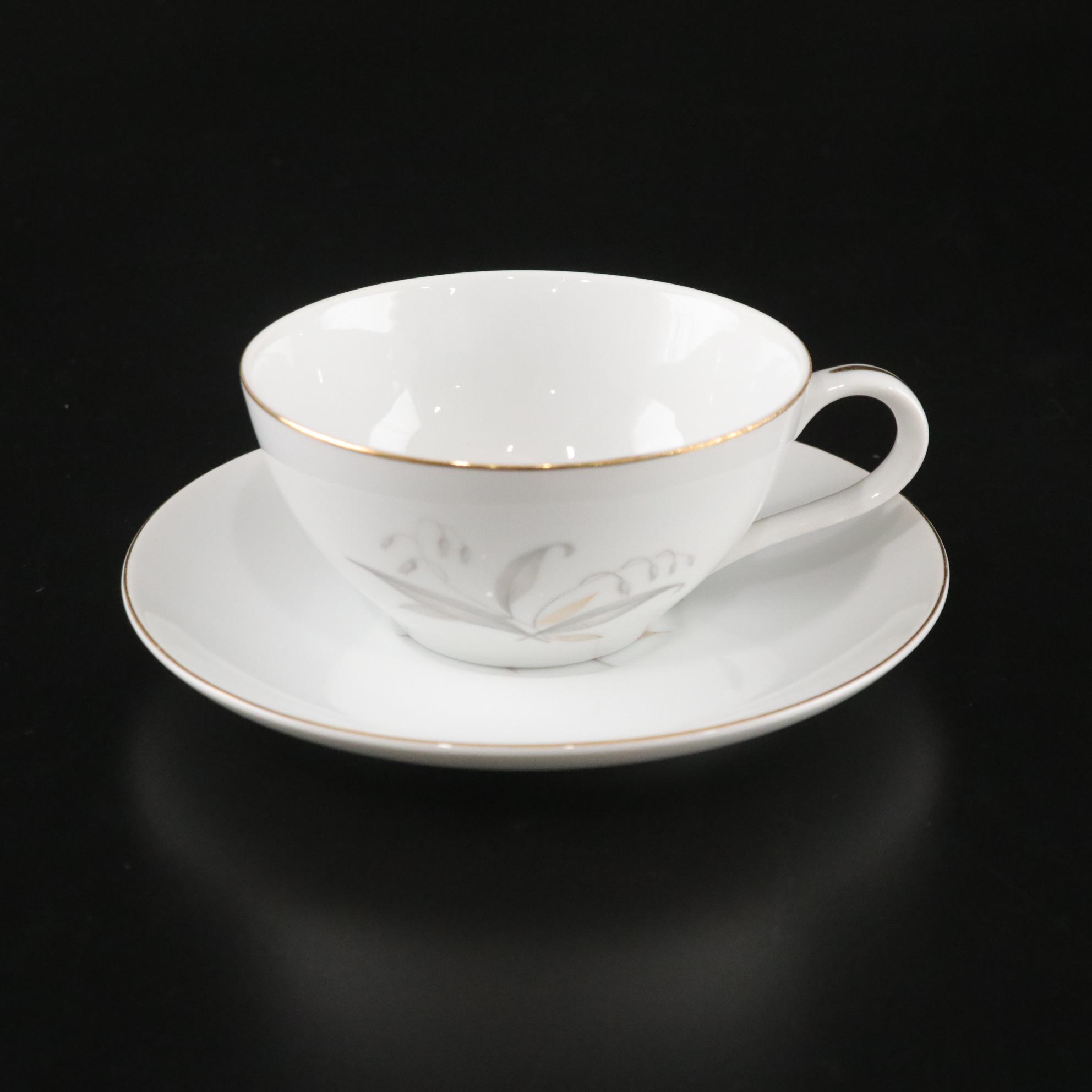 Kaysons "Golden Rhapsody" Gilded Dinnerware, Place Setting for Four, 1961