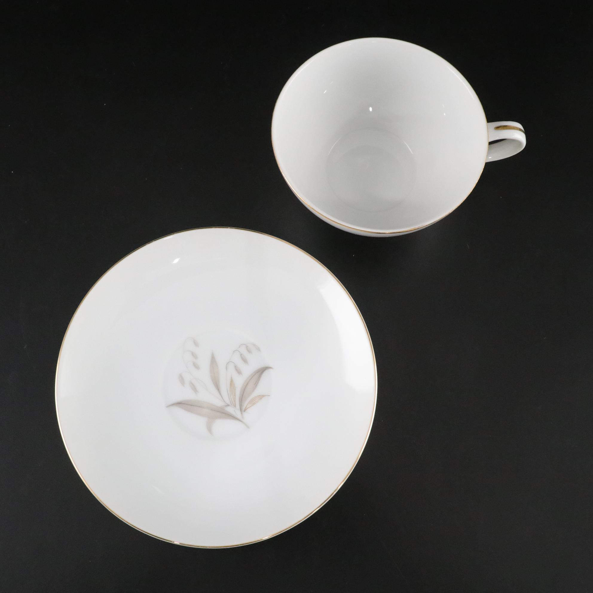 Kaysons "Golden Rhapsody" Gilded Dinnerware, Place Setting for Four, 1961