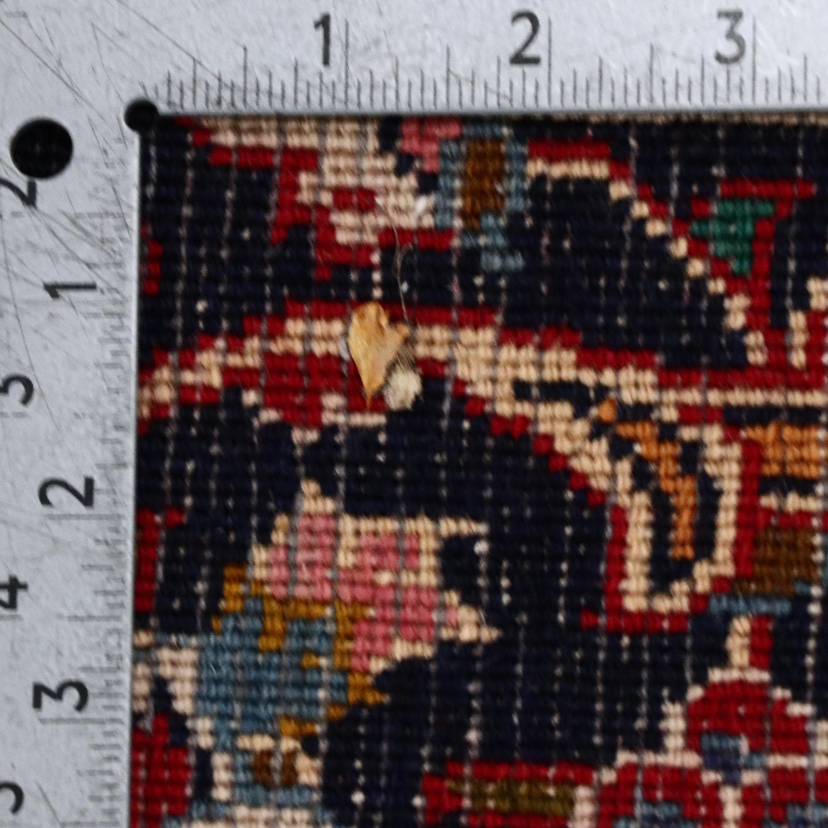 6'2 x 9'3 Hand-Knotted Persian Kashan Area Rug