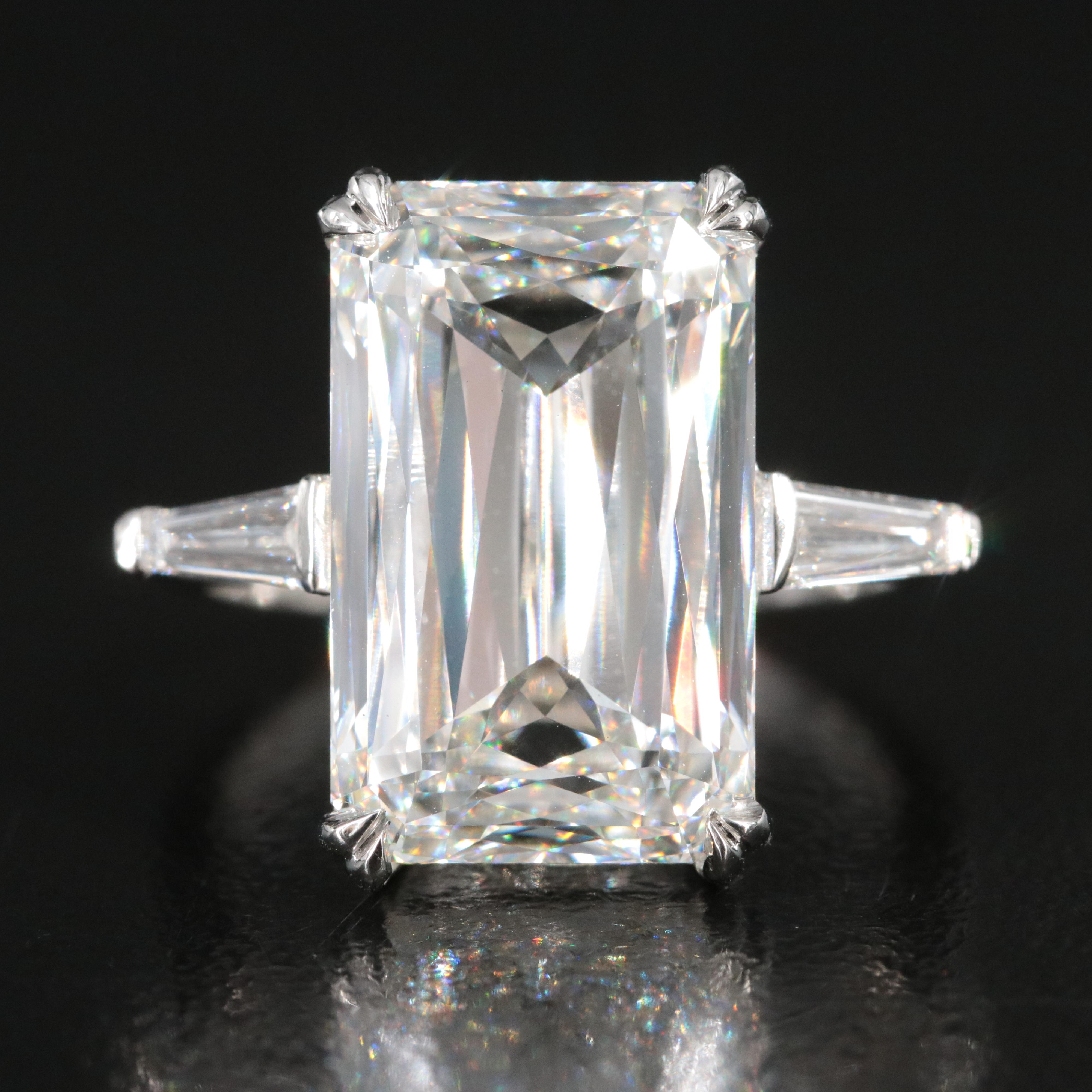 Platinum 10.38 CTW Lab Grown Diamond Ring with IGI Report