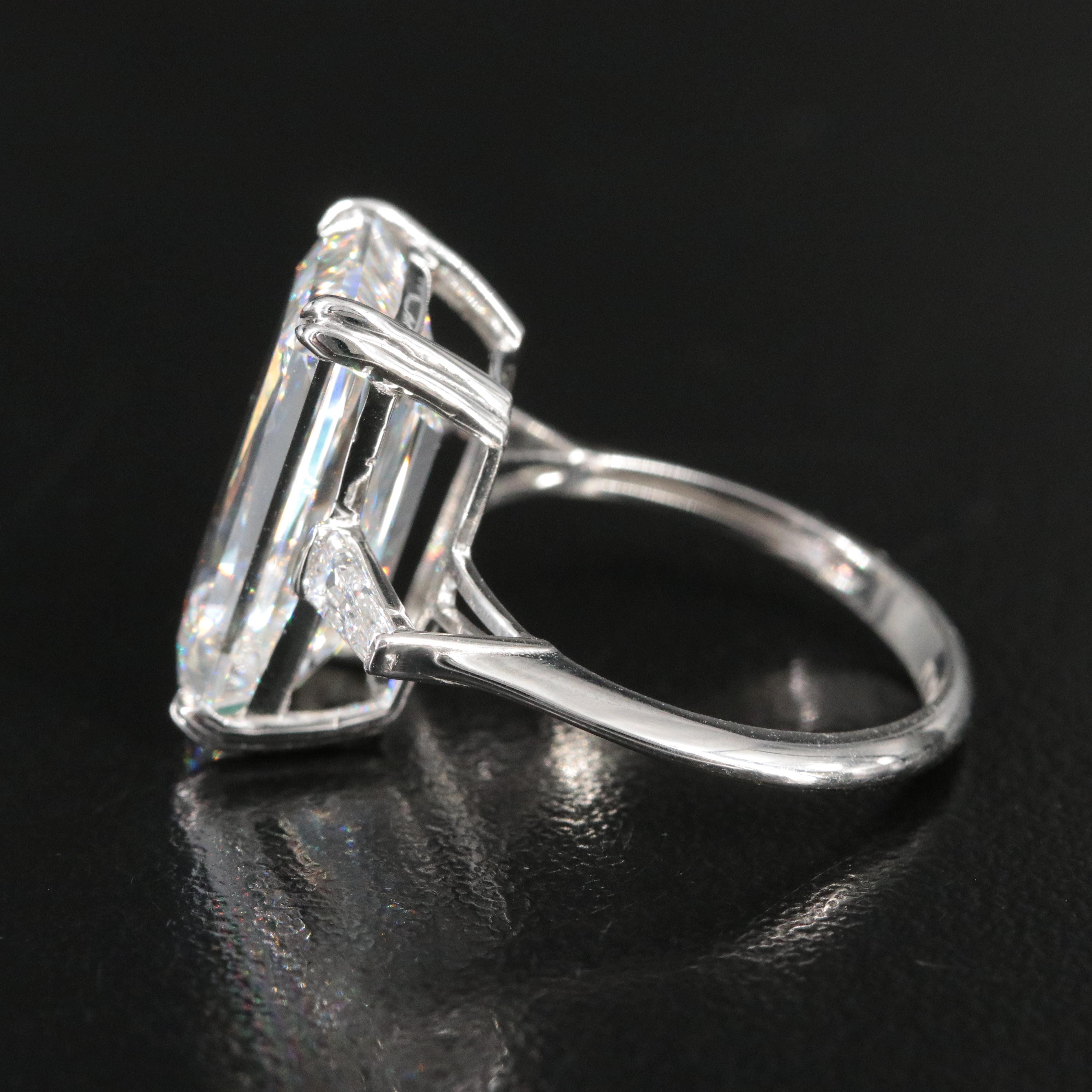 Platinum 10.38 CTW Lab Grown Diamond Ring with IGI Report