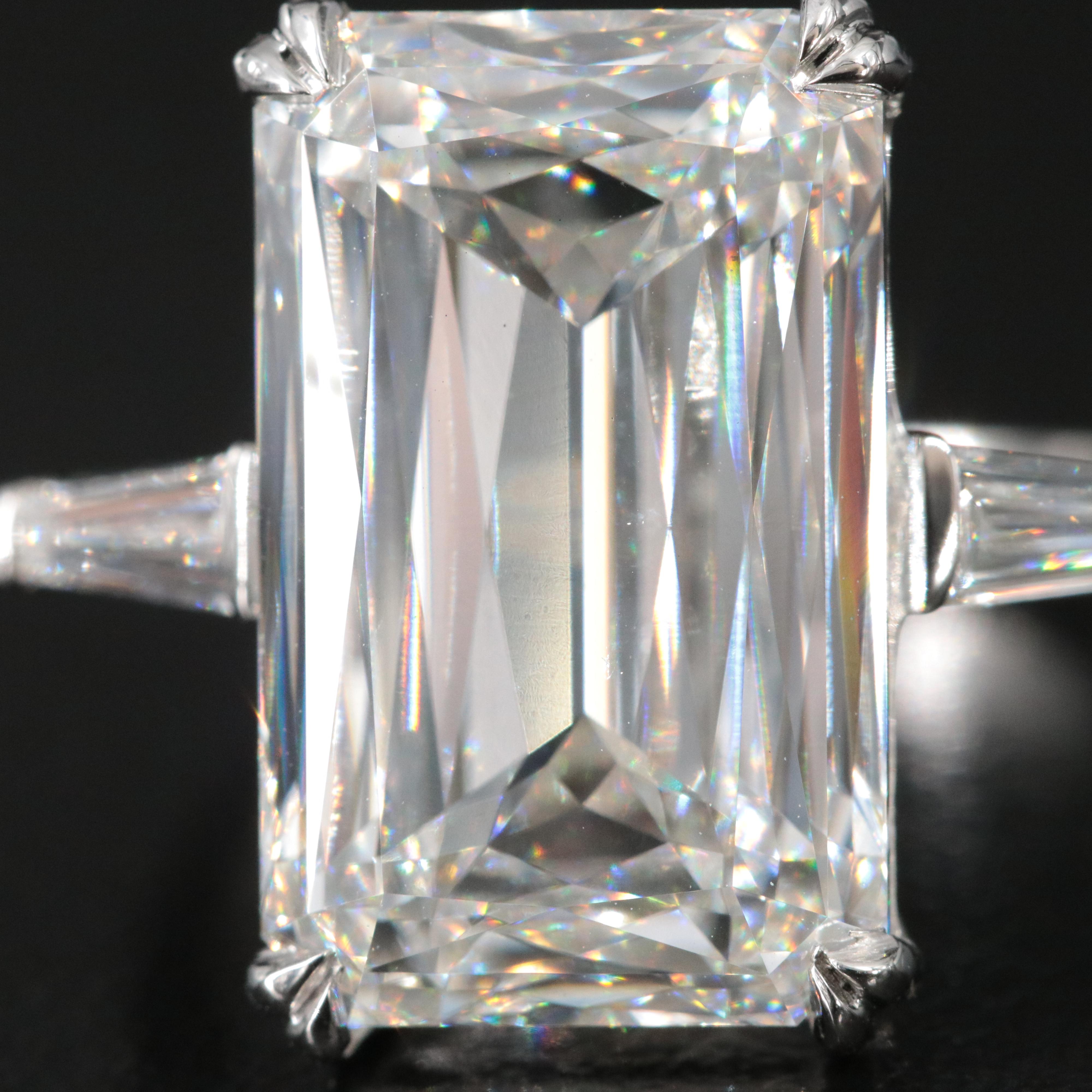 Platinum 10.38 CTW Lab Grown Diamond Ring with IGI Report