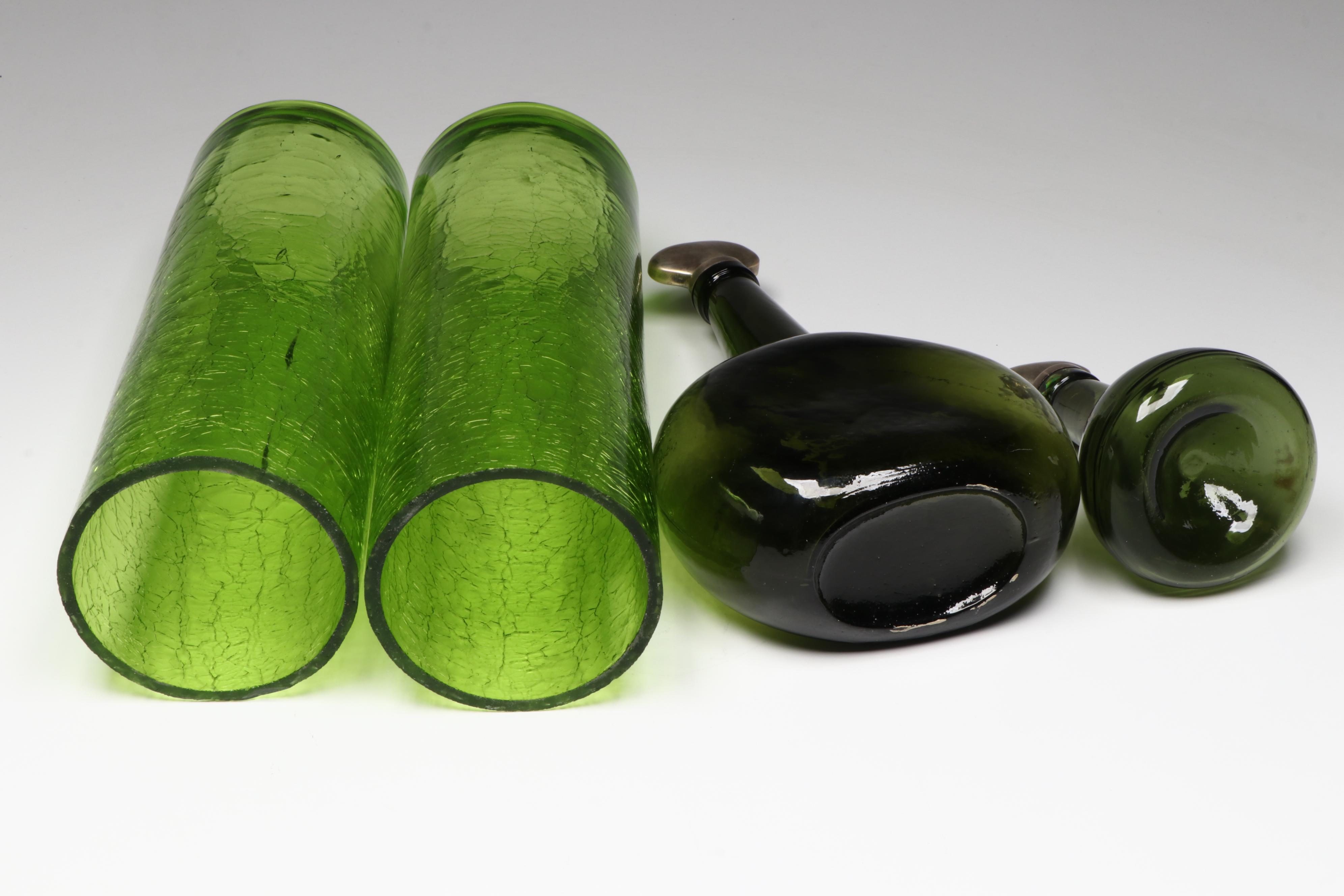 Glass Votive Holders and Hurricanes with Glass Decanters