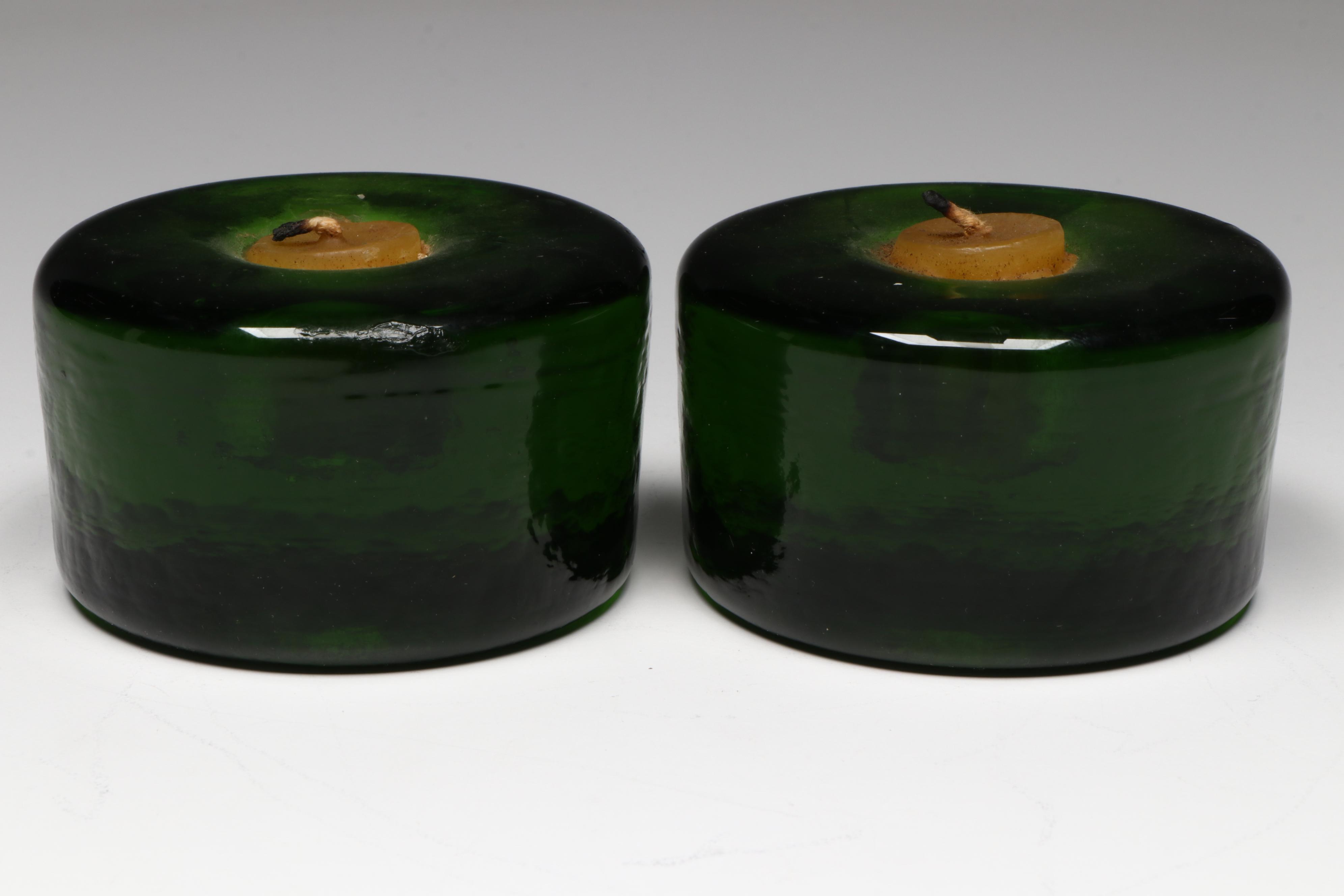 Glass Votive Holders and Hurricanes with Glass Decanters