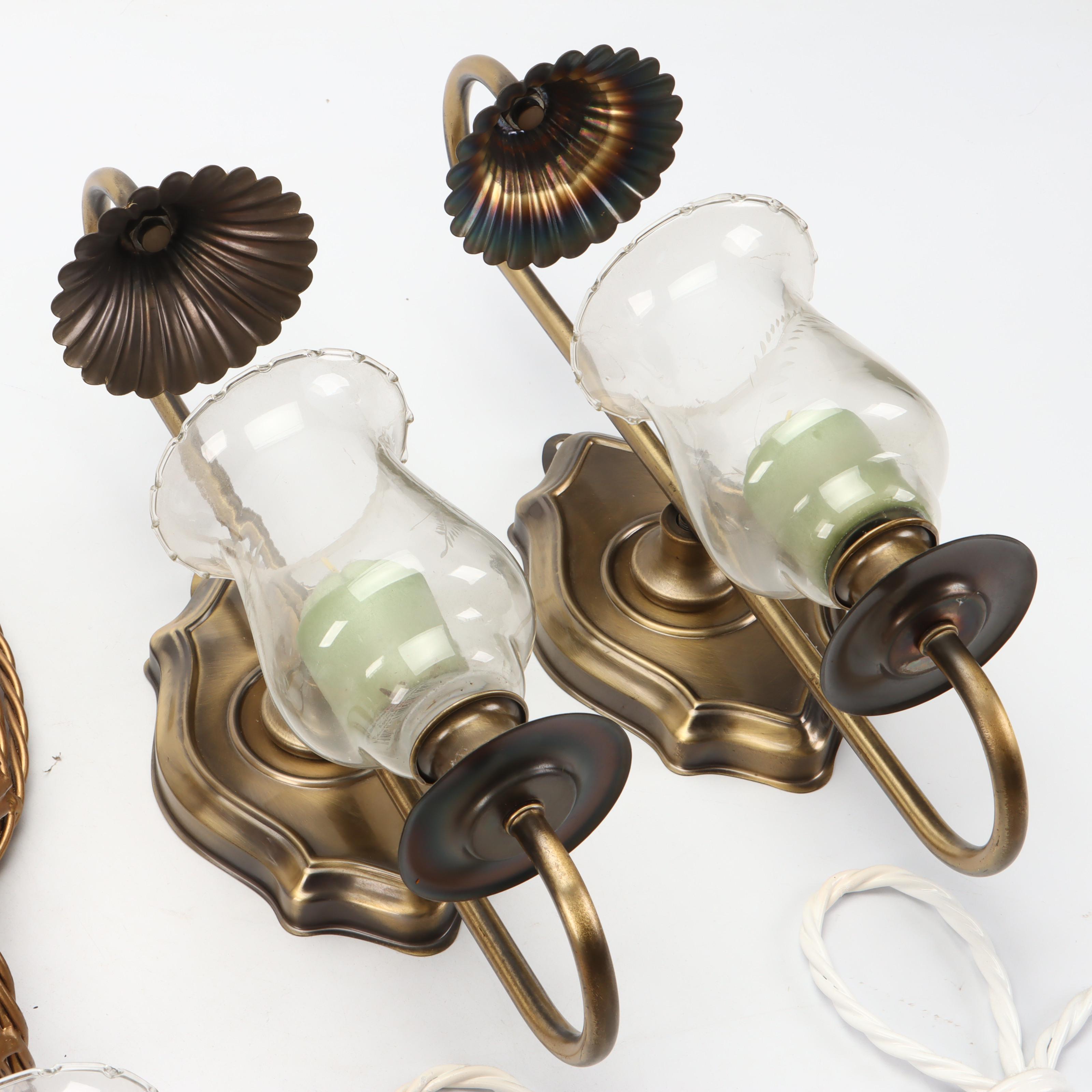 Homeco Brass, Home Interiors Wooden, and Other Wall Sconces with Wax Candles