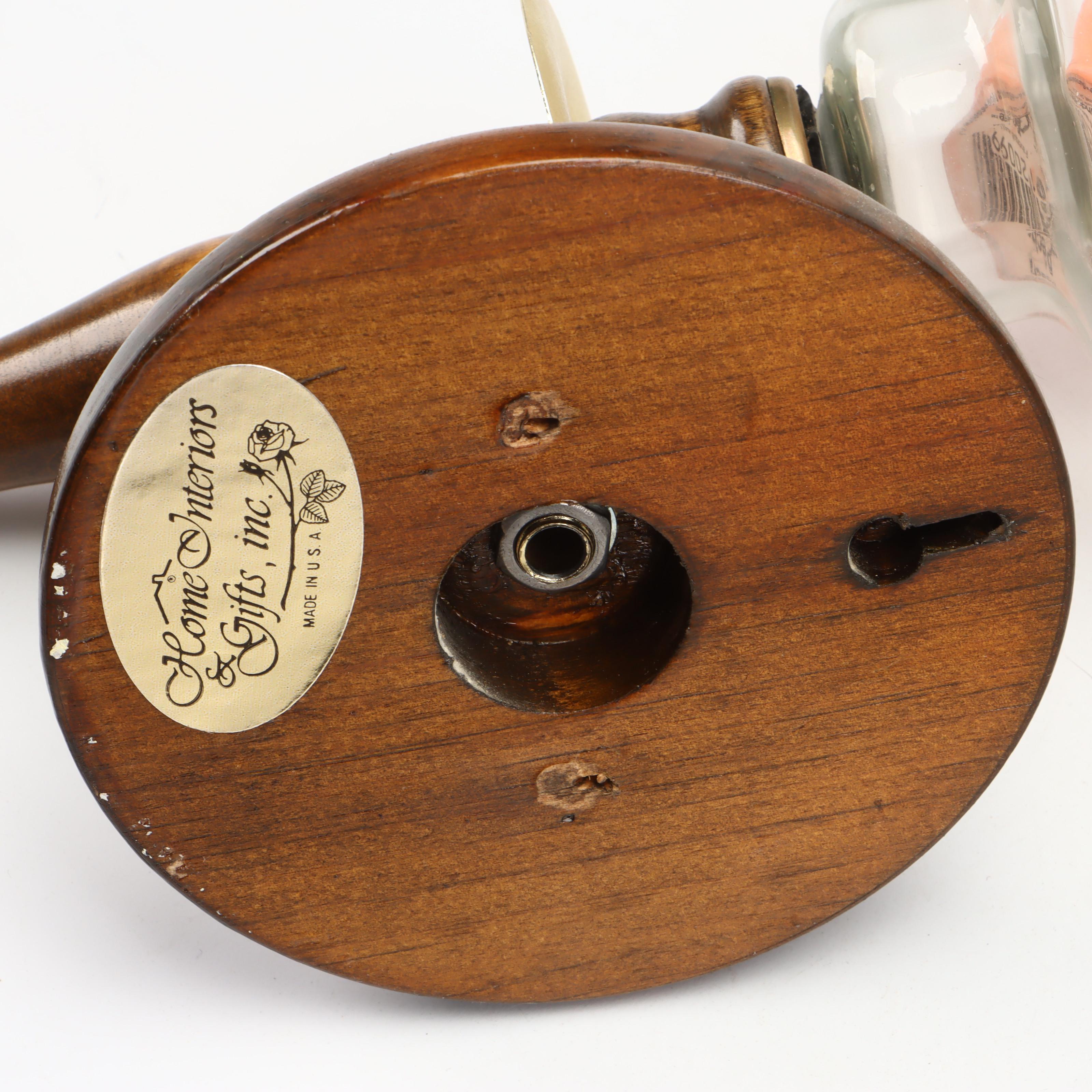 Homeco Brass, Home Interiors Wooden, and Other Wall Sconces with Wax Candles