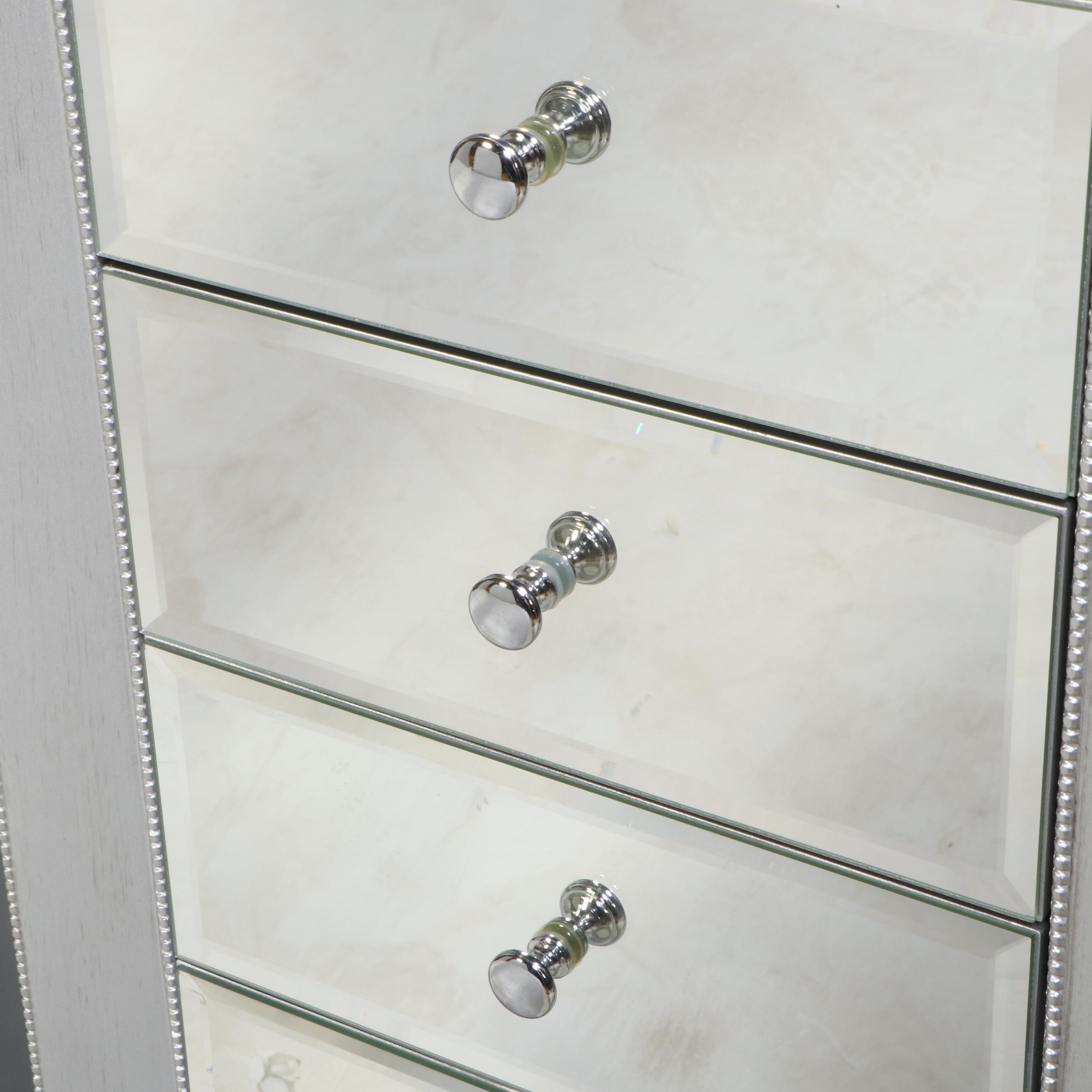 Hives and Honey Art Deco Style Mirrored Front Jewelry Chests