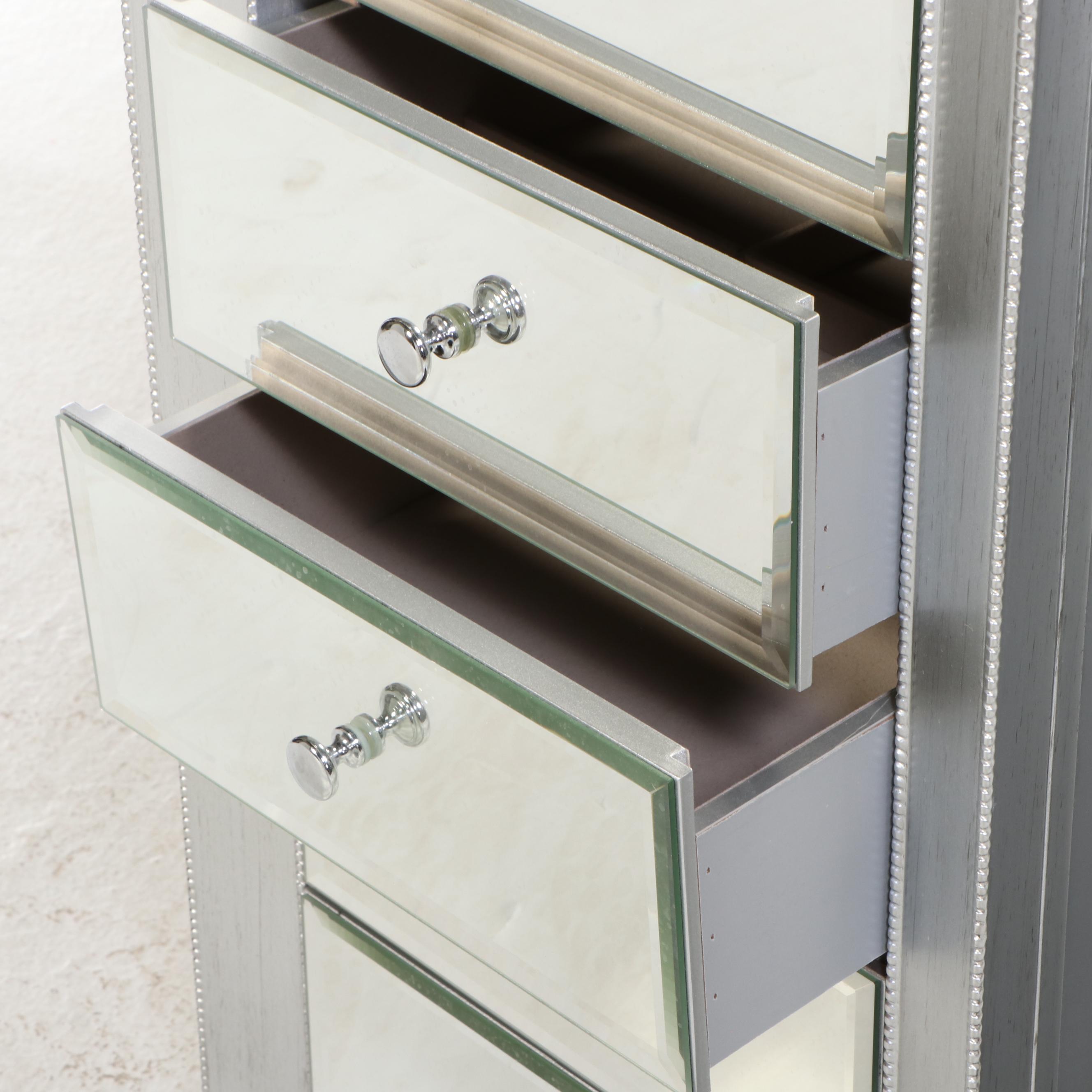 Hives and Honey Art Deco Style Mirrored Front Jewelry Chests