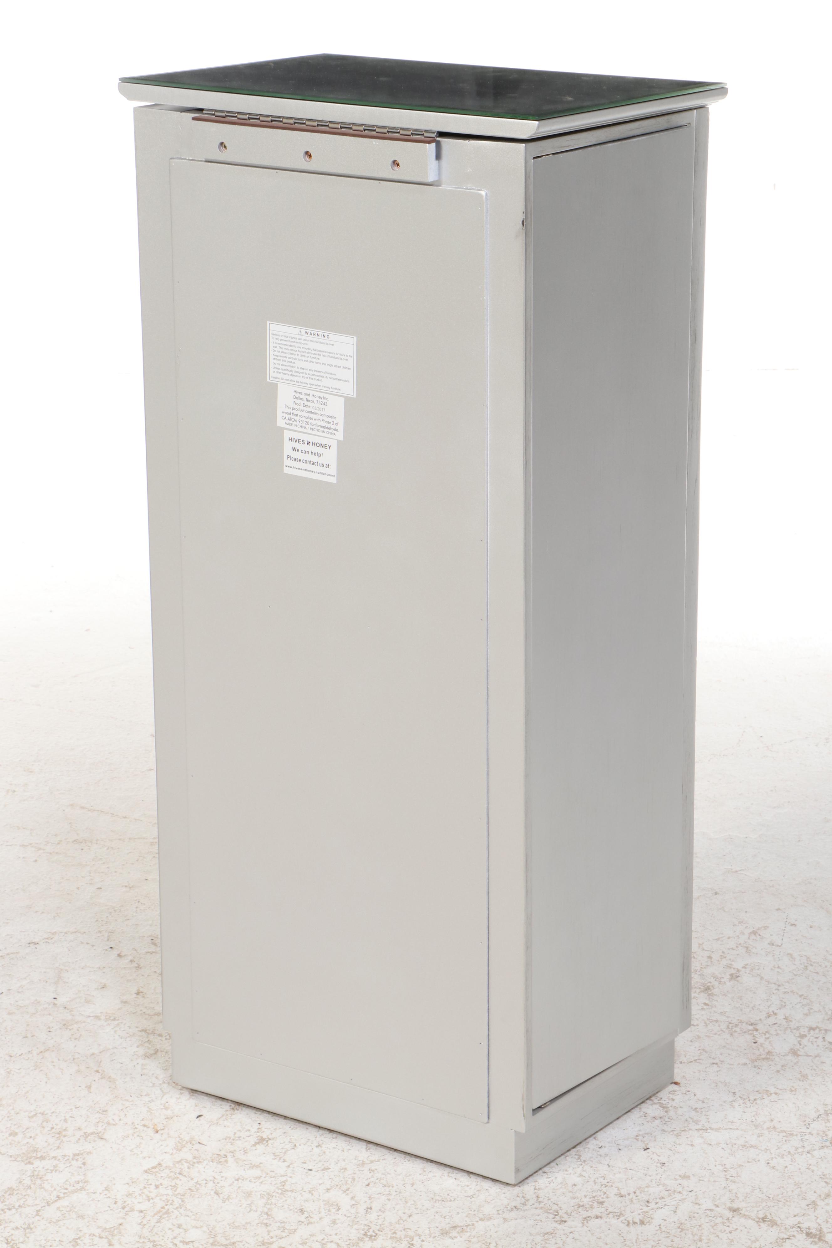 Hives and Honey Art Deco Style Mirrored Front Jewelry Chests