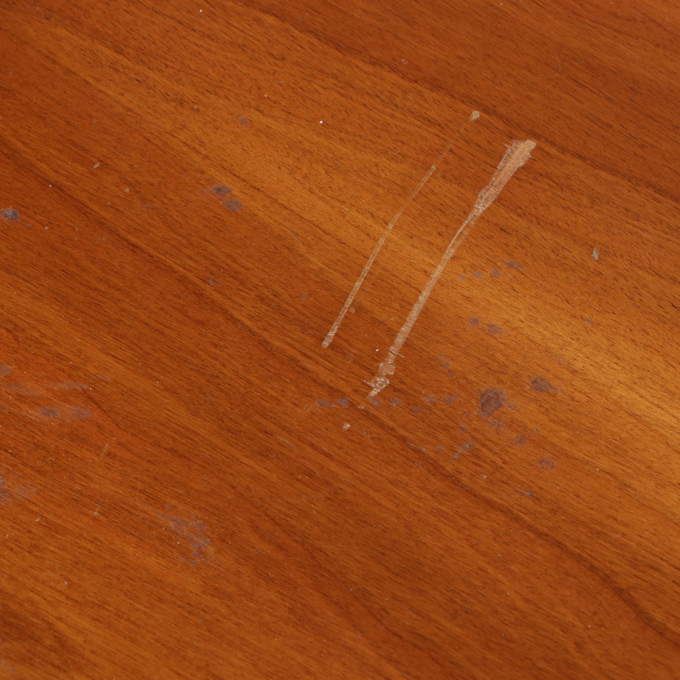 Pair of Dixie Mid Century Modern Cherrywood-Veneered Side Tables