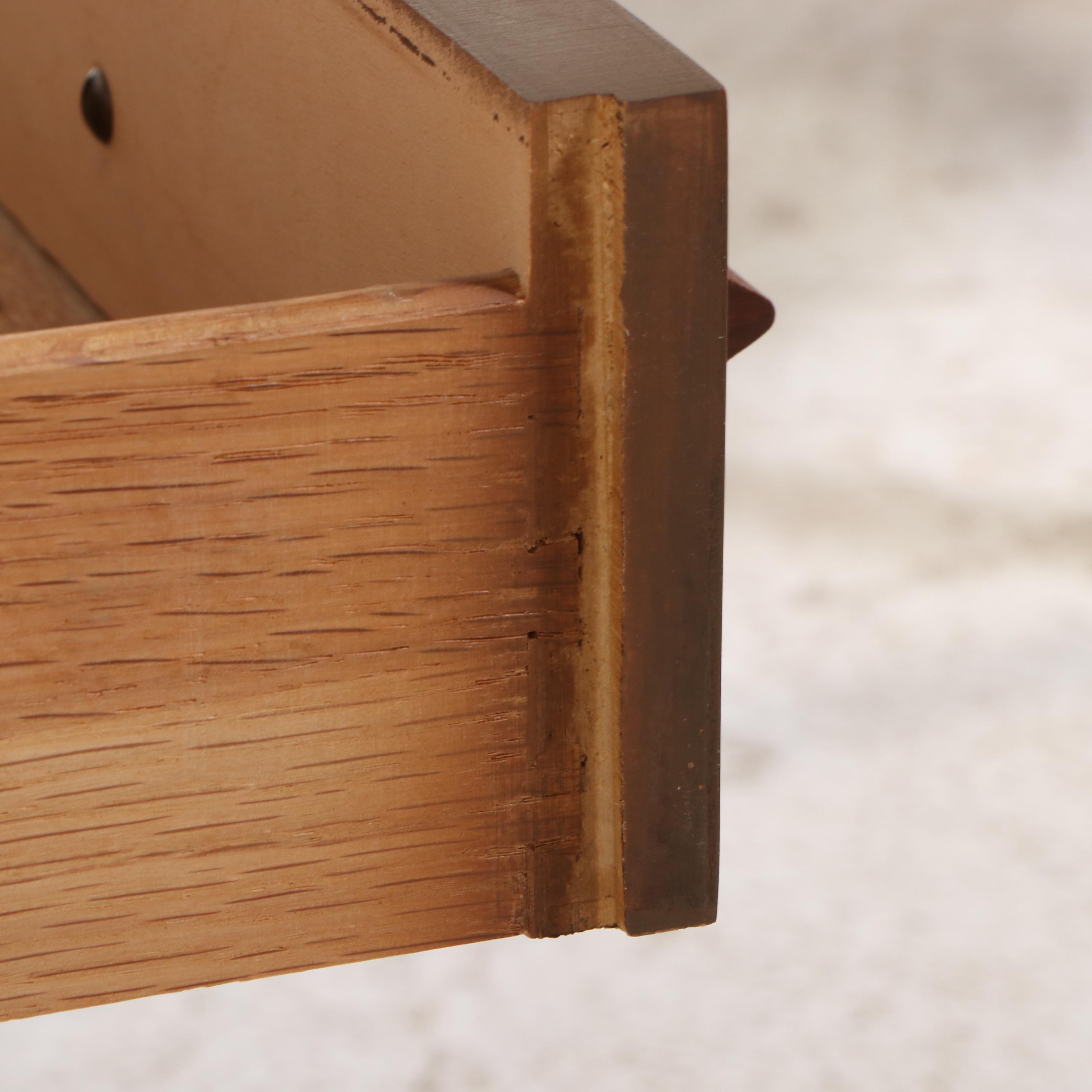 Pair of Dixie Mid Century Modern Cherrywood-Veneered Side Tables